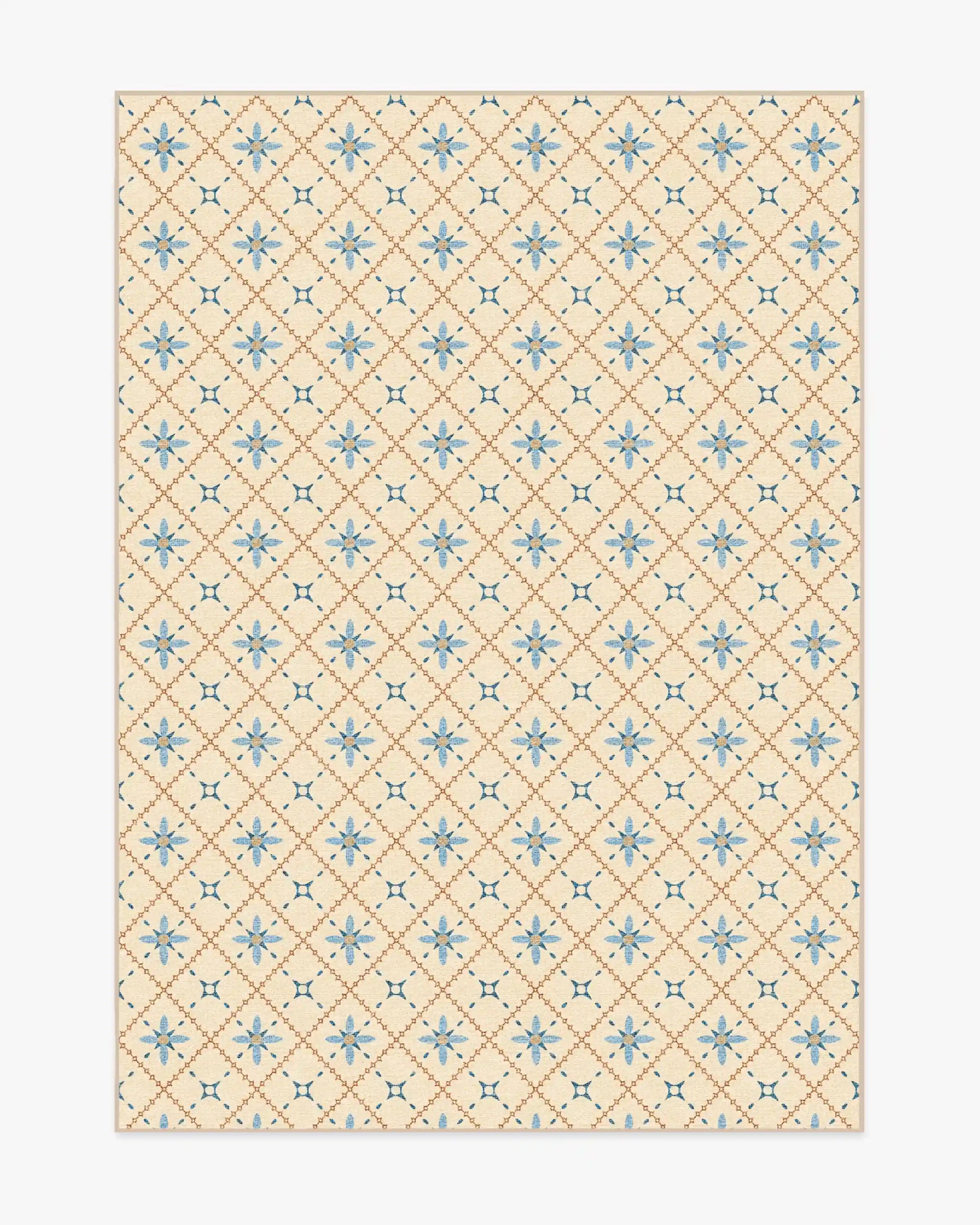 Alva Ivory & Slate Blue Rug