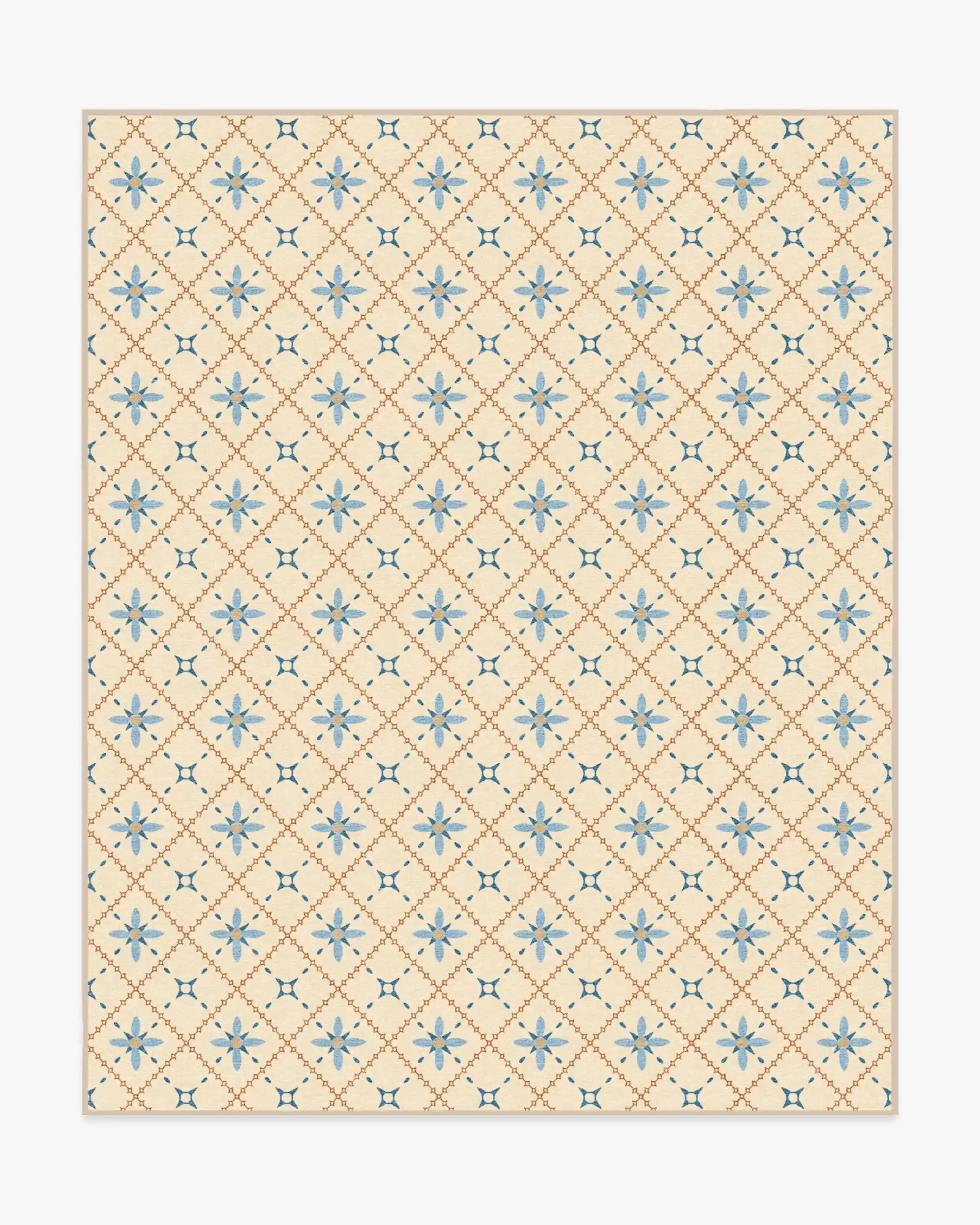 Alva Ivory & Slate Blue Rug