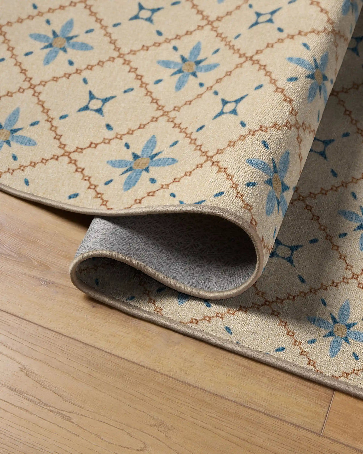 Alva Ivory & Slate Blue Rug