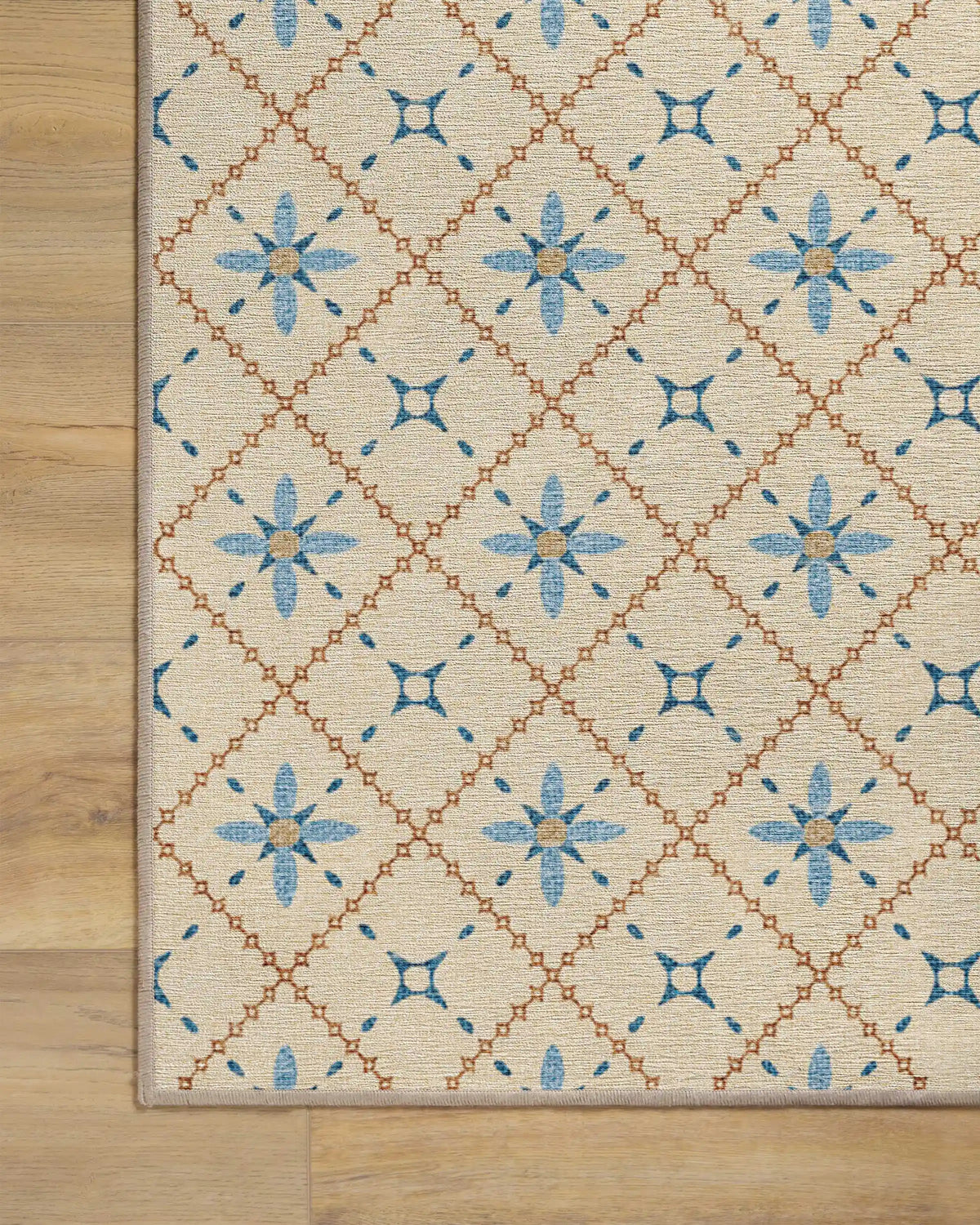 Alva Ivory & Slate Blue Rug
