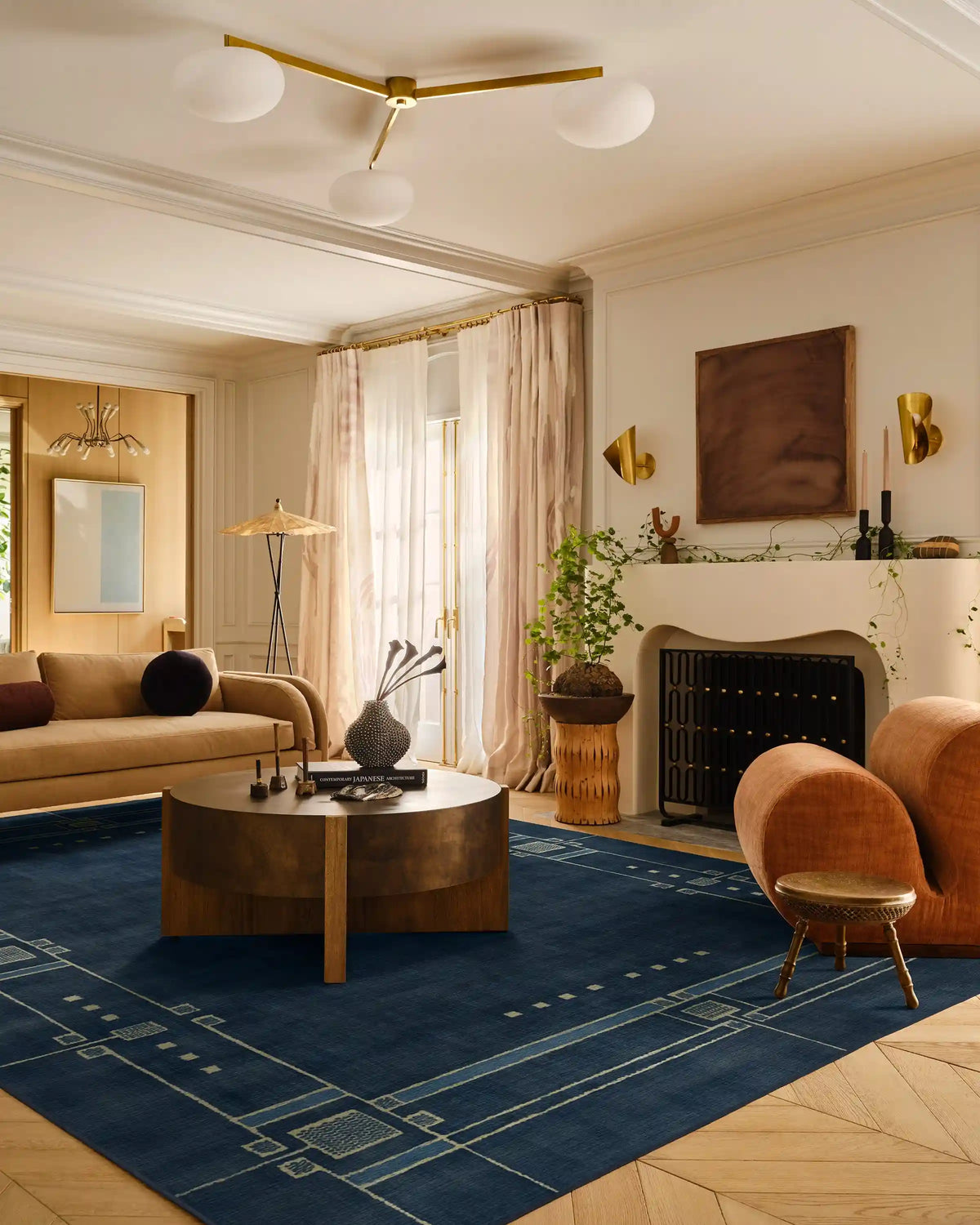 Avery Midnight Blue Rug by Architectural Digest