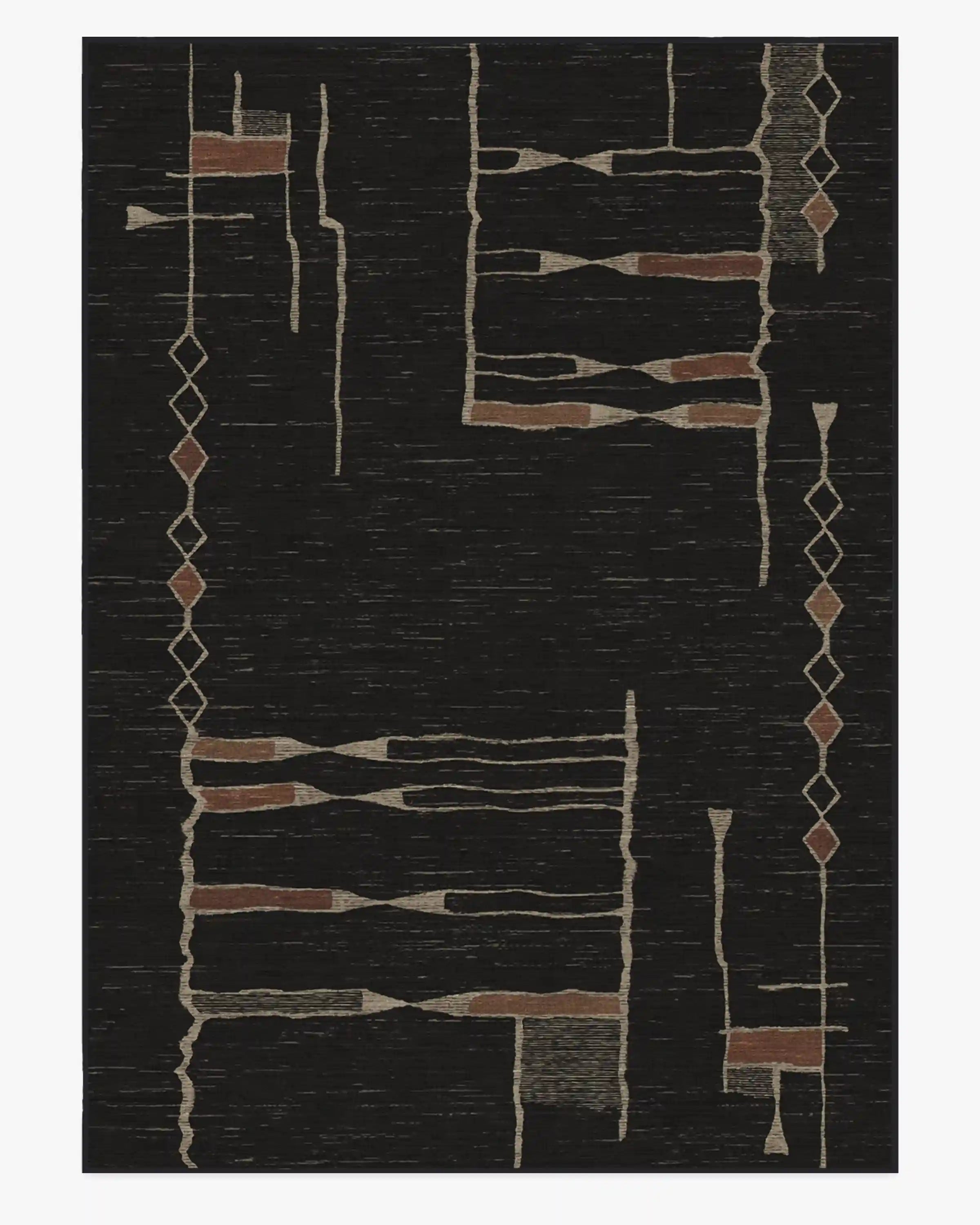 Nisa Ink Black Rug by Architectural Digest