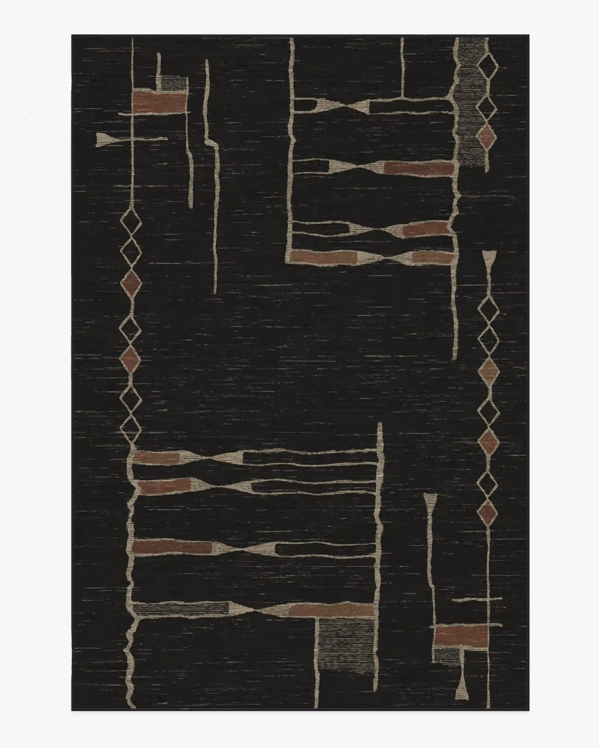 Nisa Ink Black Rug by Architectural Digest
