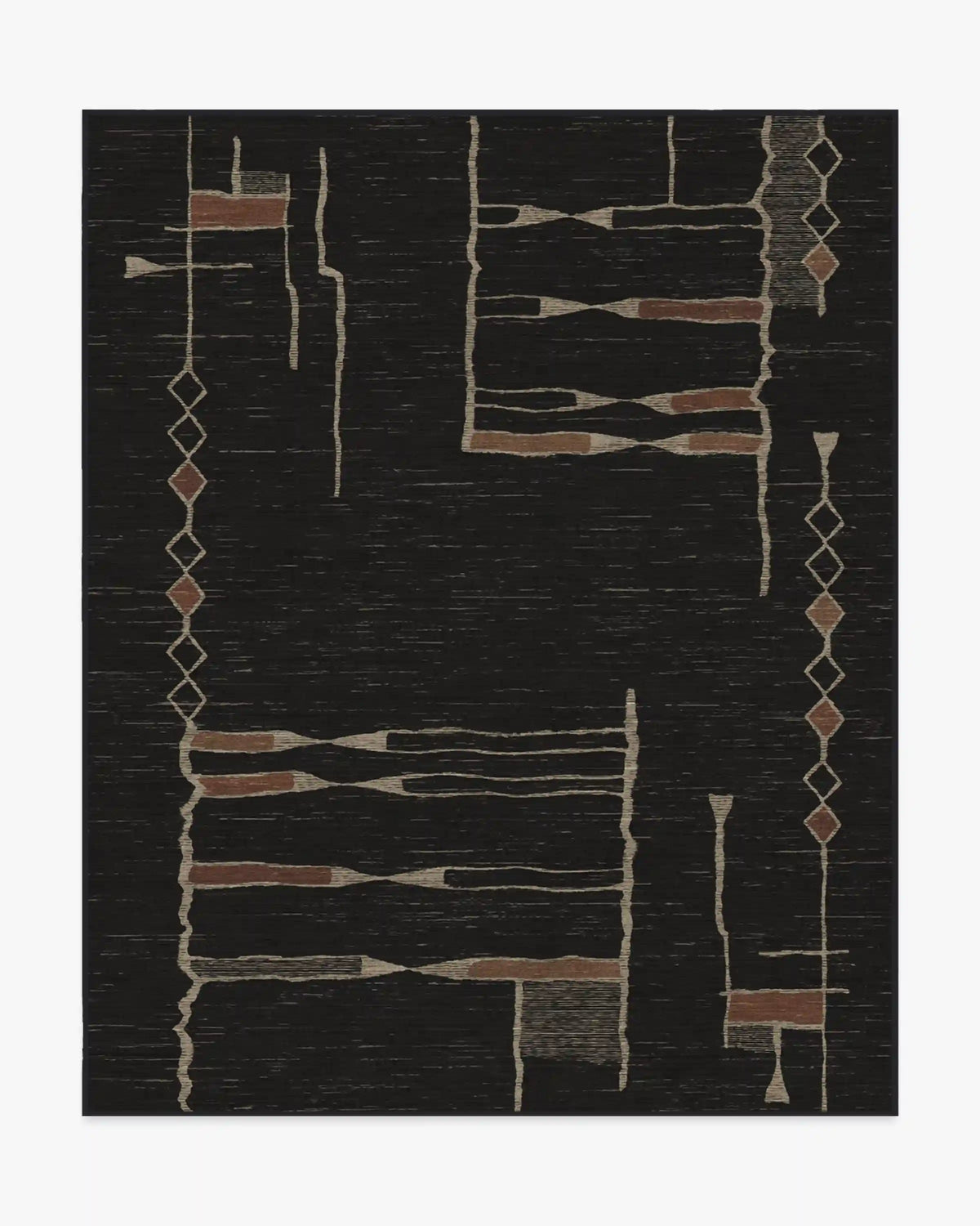 Nisa Ink Black Rug by Architectural Digest