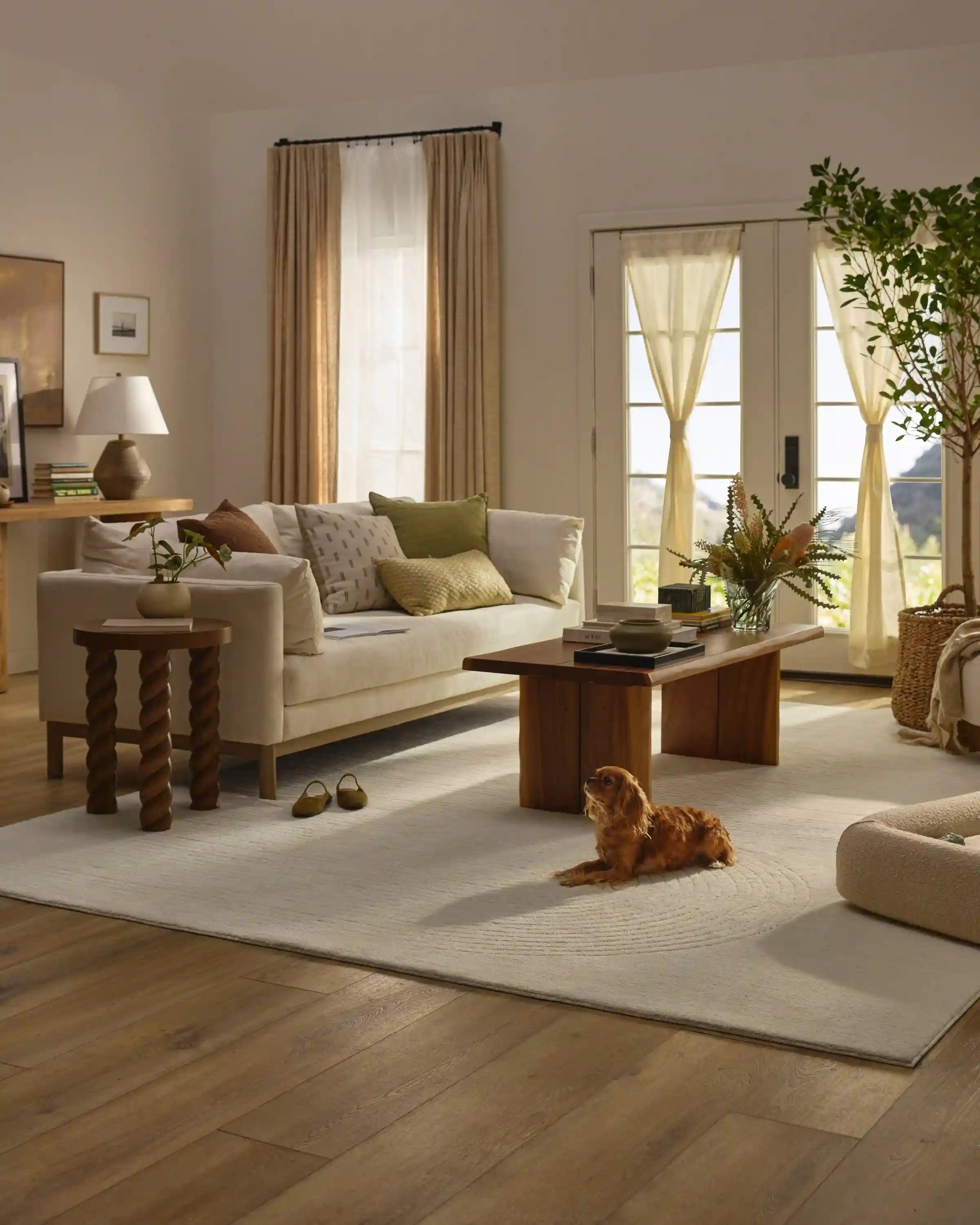Arlo Soft White Plush Rug