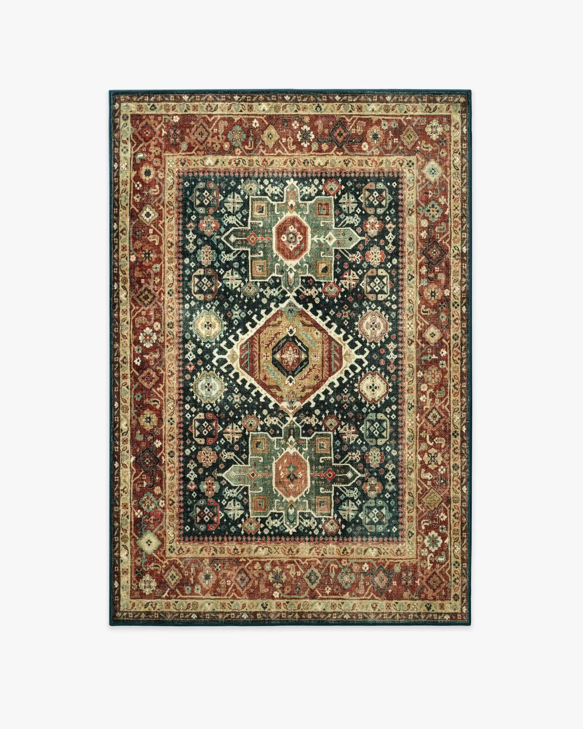 Avila Vintage Ink & Amber Rug