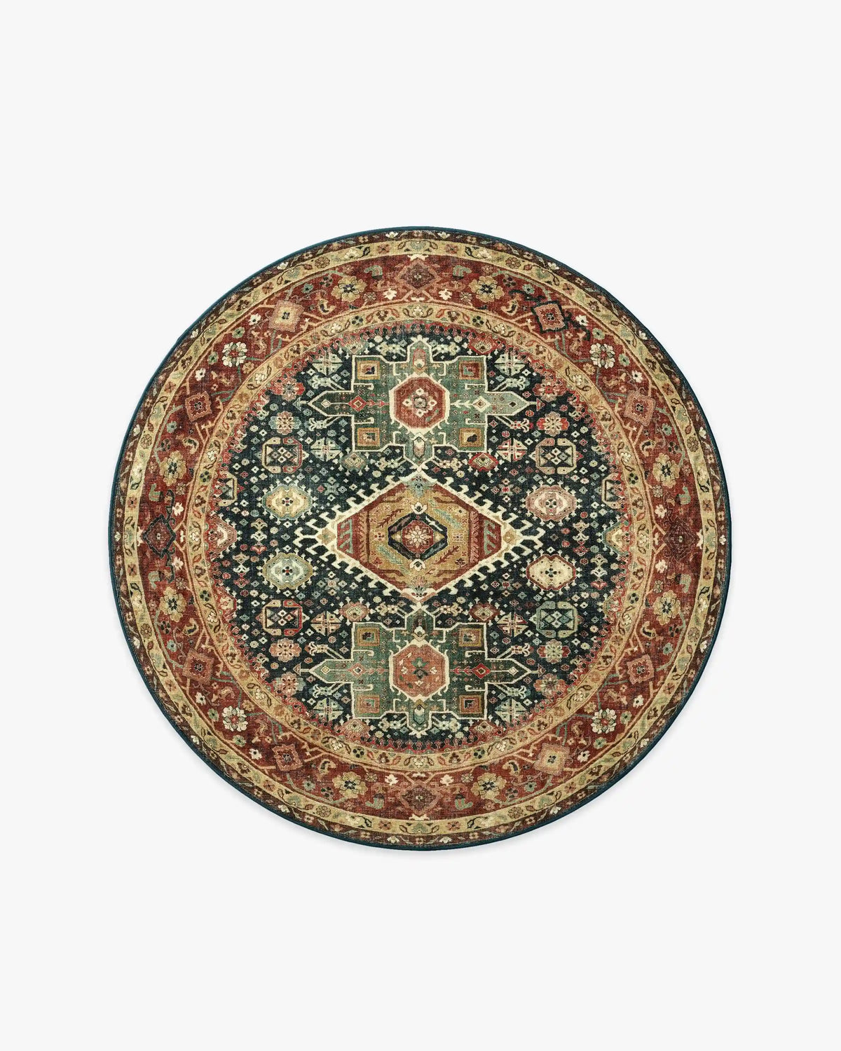 Avila Vintage Ink & Amber Rug