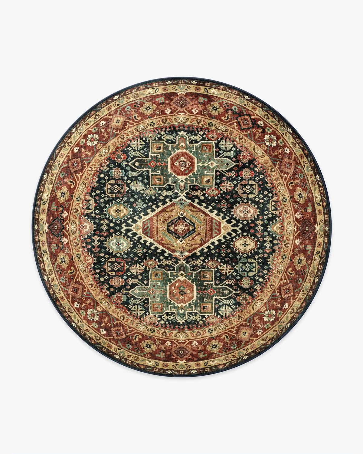 Avila Vintage Ink & Amber Rug