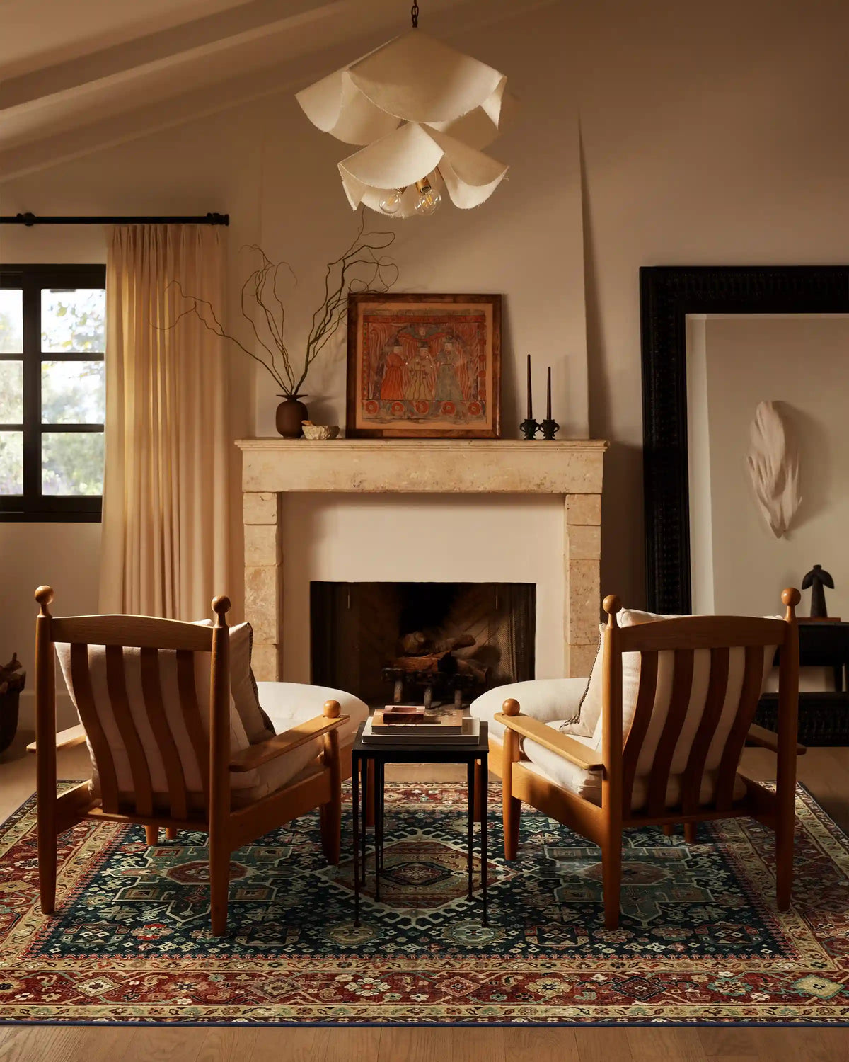 Avila Vintage Ink & Amber Rug