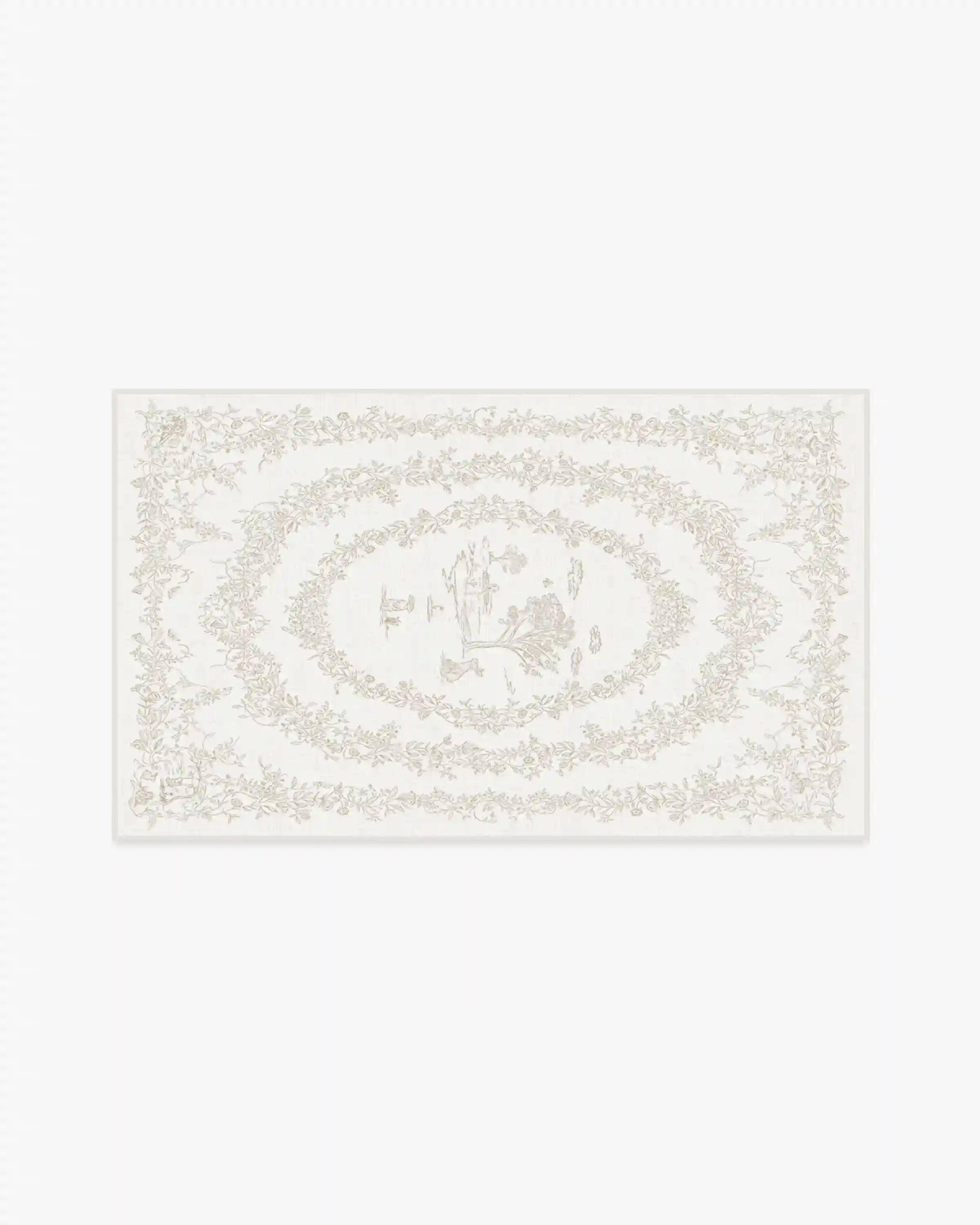 Bashful Bunny Toile Ivory Rug