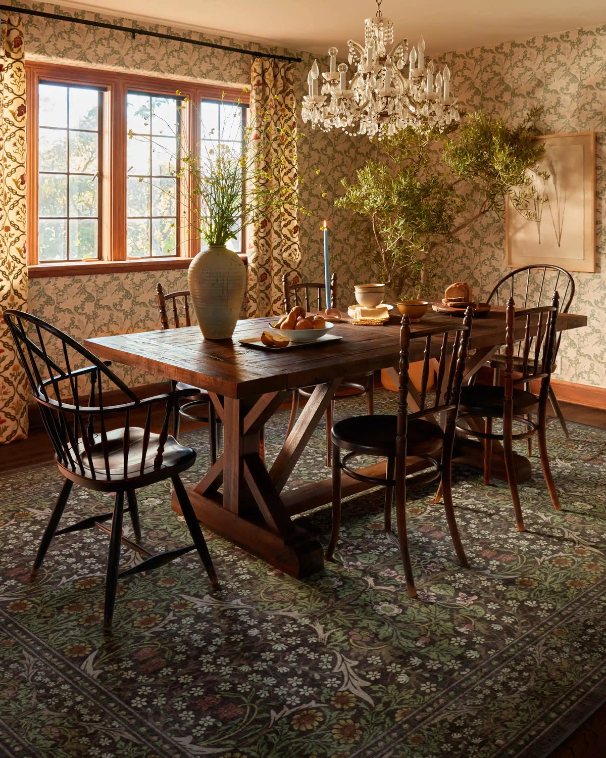 Blackthorn Dark Wood Rug by Morris & Co.