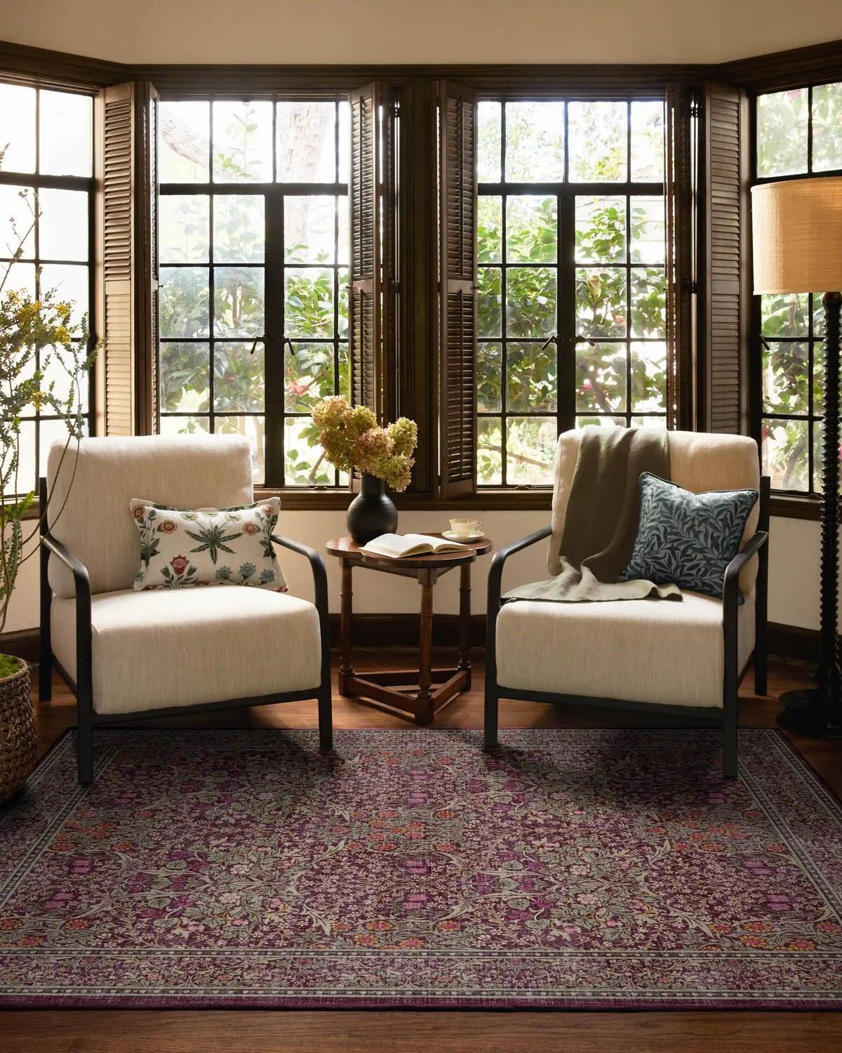 Blackthorn Mulberry Rug by Morris & Co.