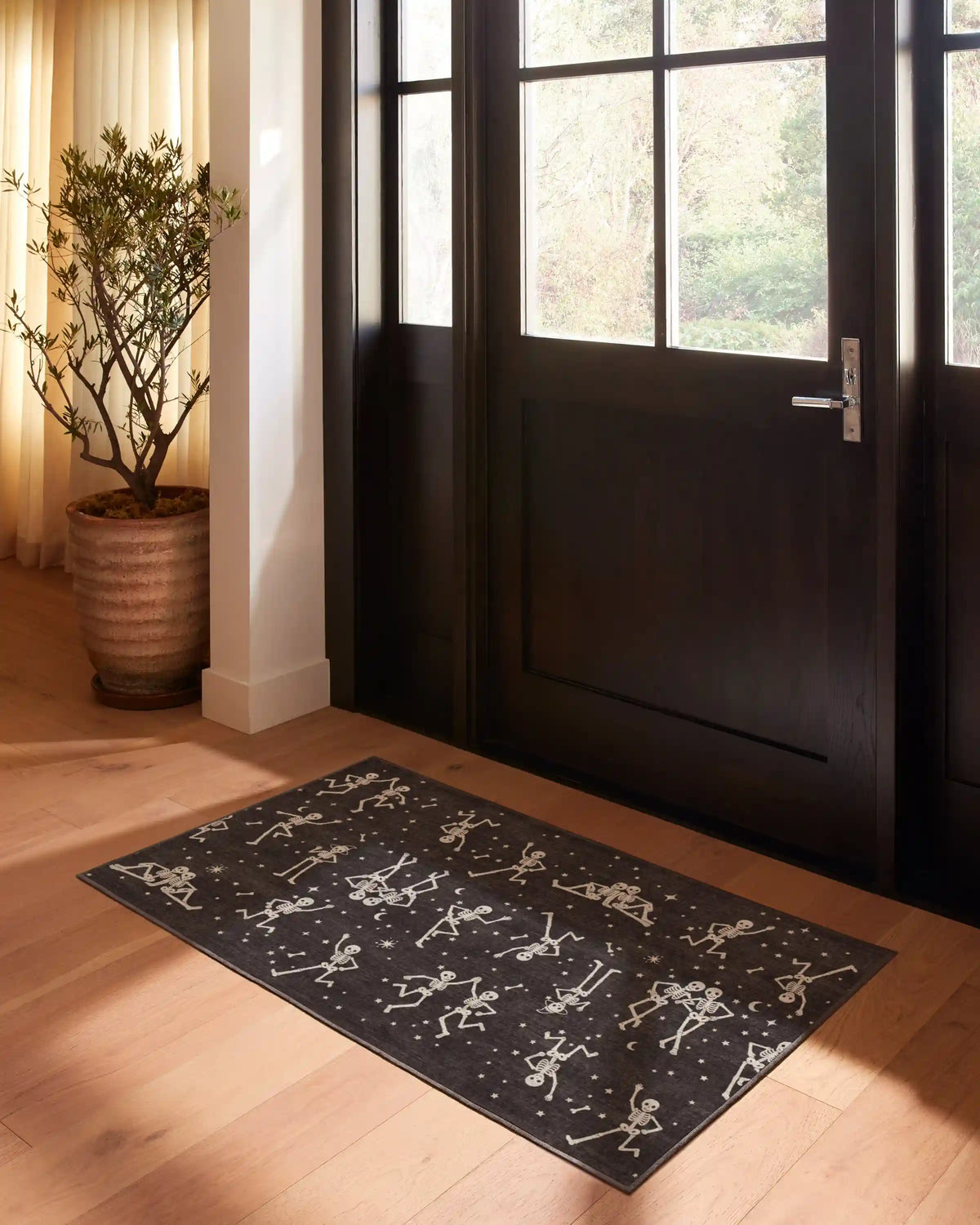 Bone Parade Charcoal Rug