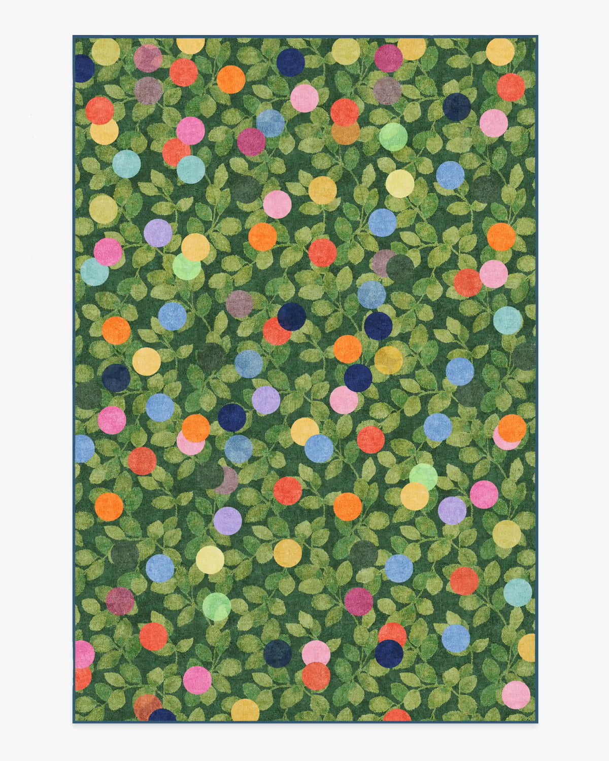 Botanical Whimsy Dots Green Rug