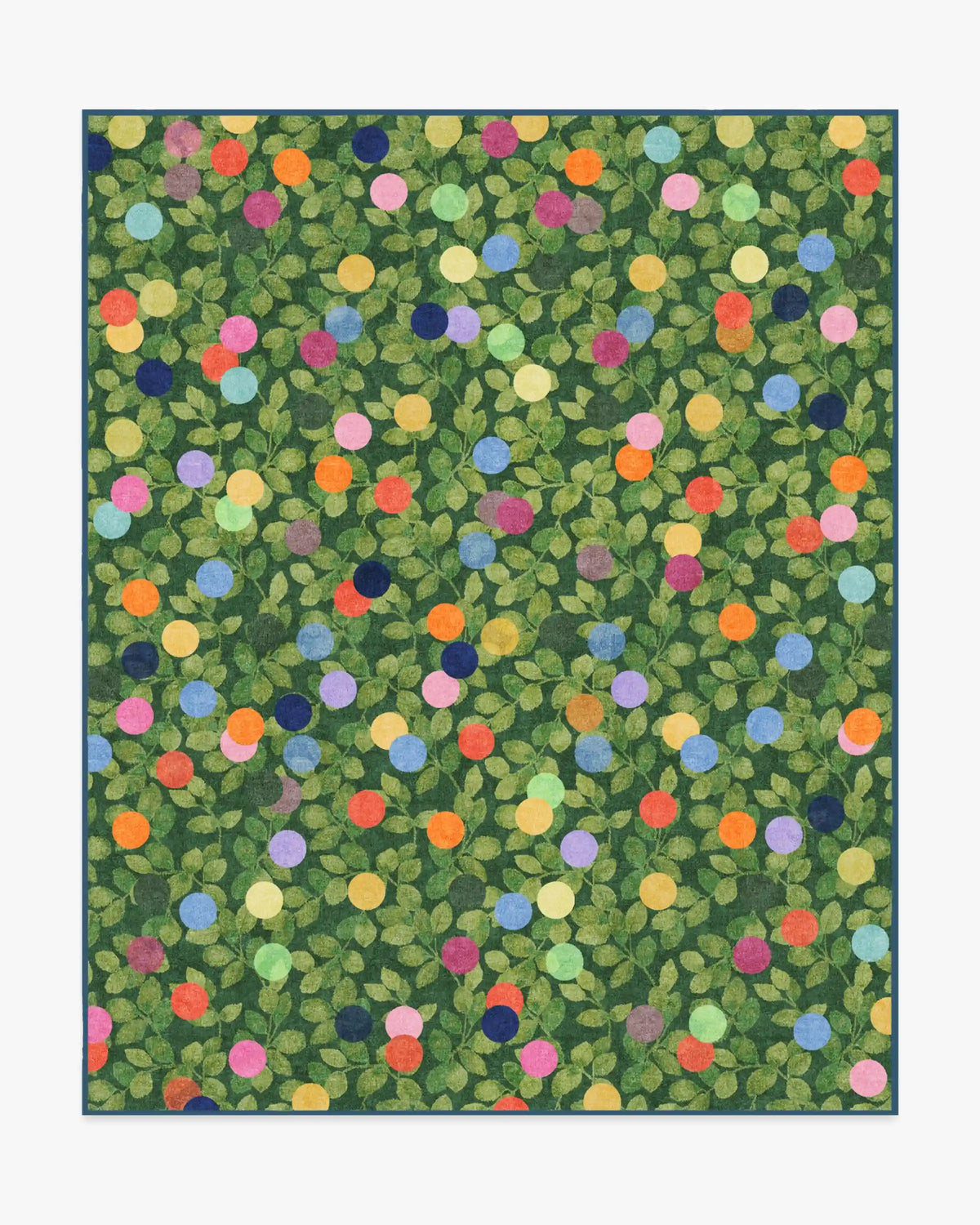 Botanical Whimsy Dots Green Rug