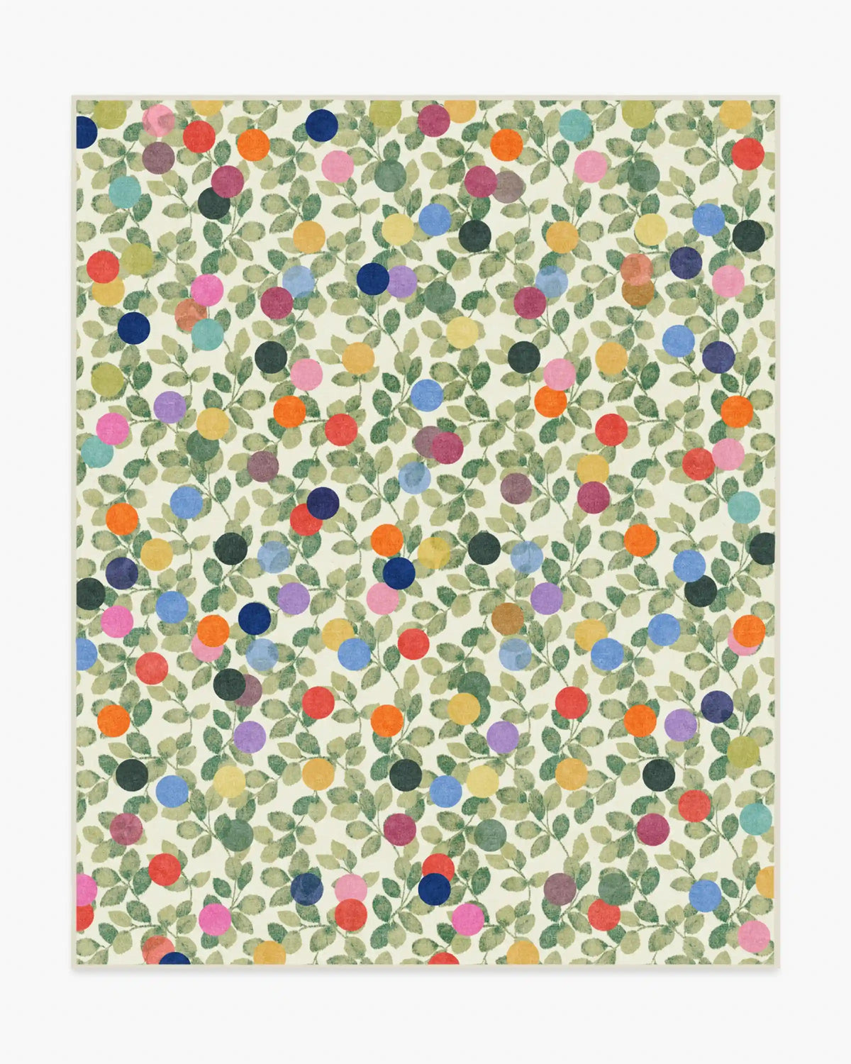 Botanical Whimsy Dots Neutral Rug