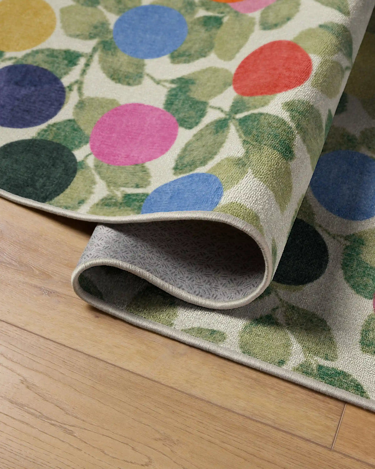 Botanical Whimsy Dots Neutral Rug