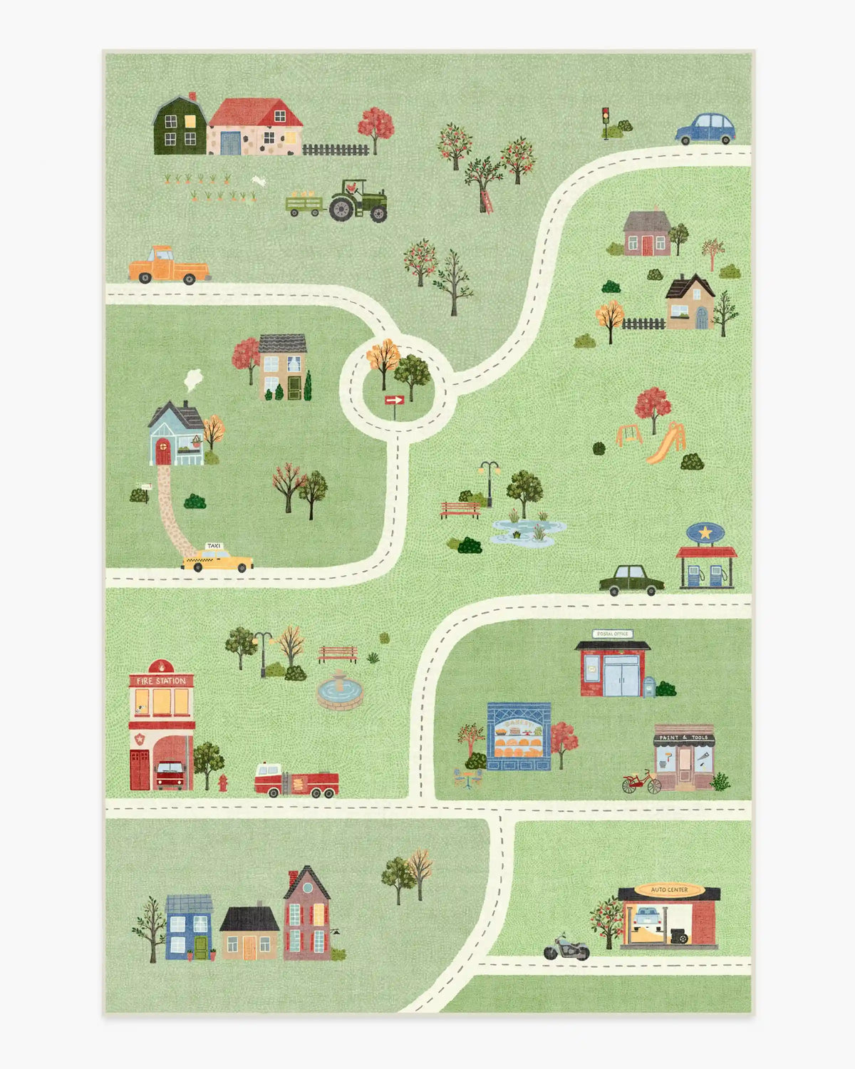 About Town Green Rug