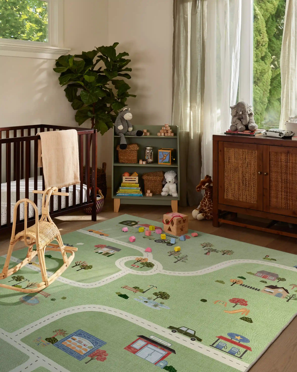 About Town Green Rug