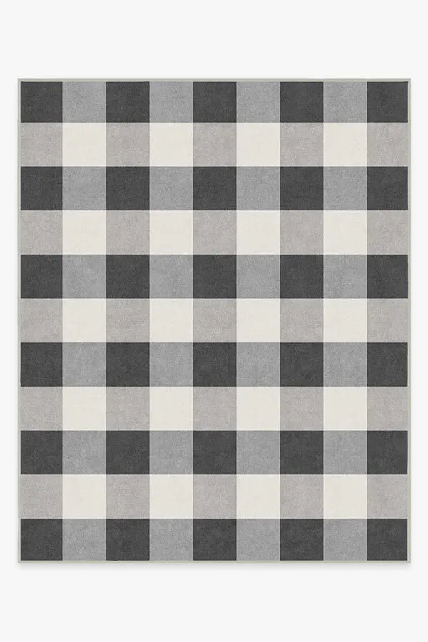 Buffalo Plaid Black & White Rug