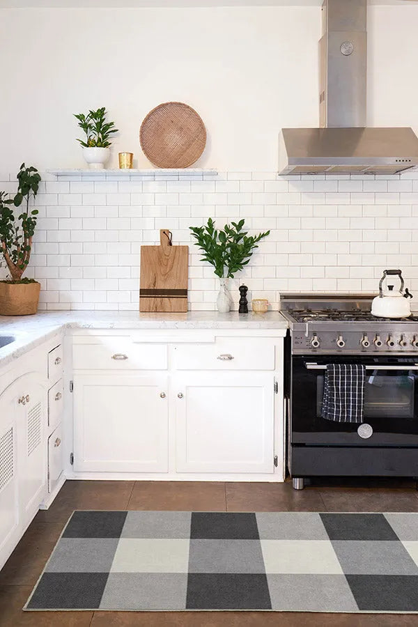 Buffalo Plaid Black & White Rug