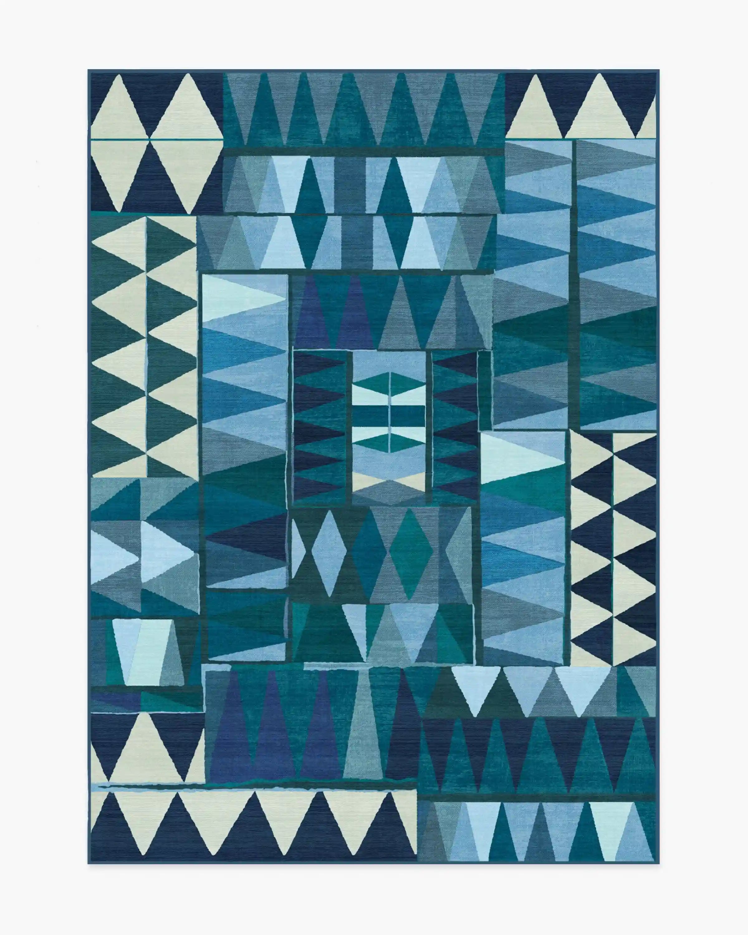 Cadra Blue Teal Rug by Jungalow