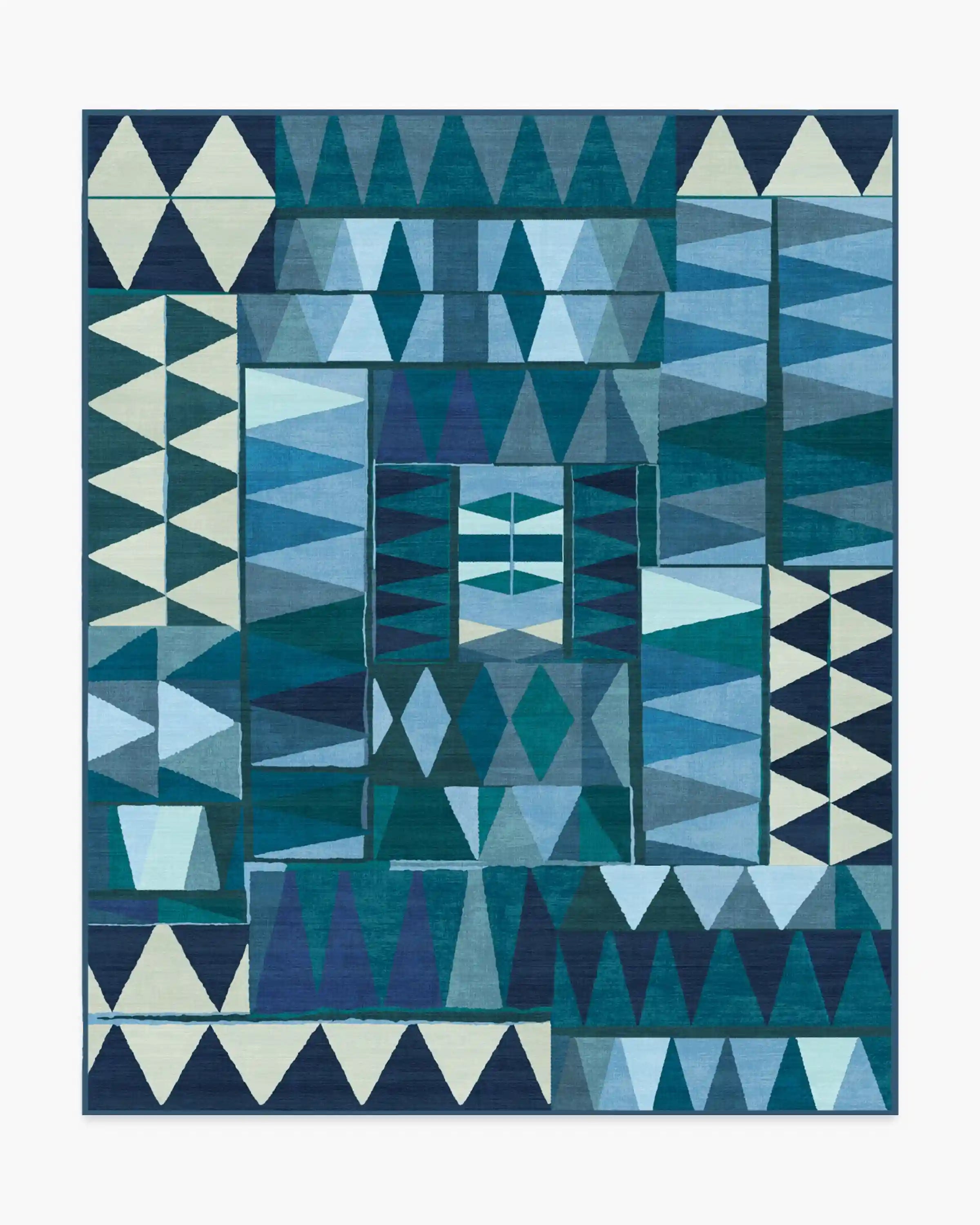 Cadra Blue Teal Rug by Jungalow