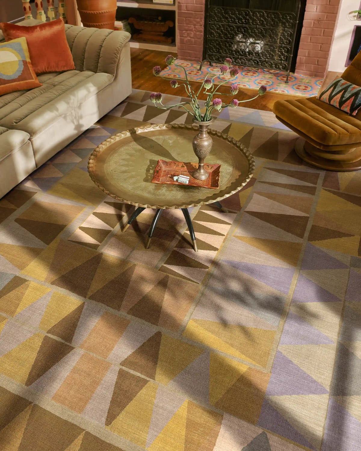 Cadra Ochre Rug by Jungalow