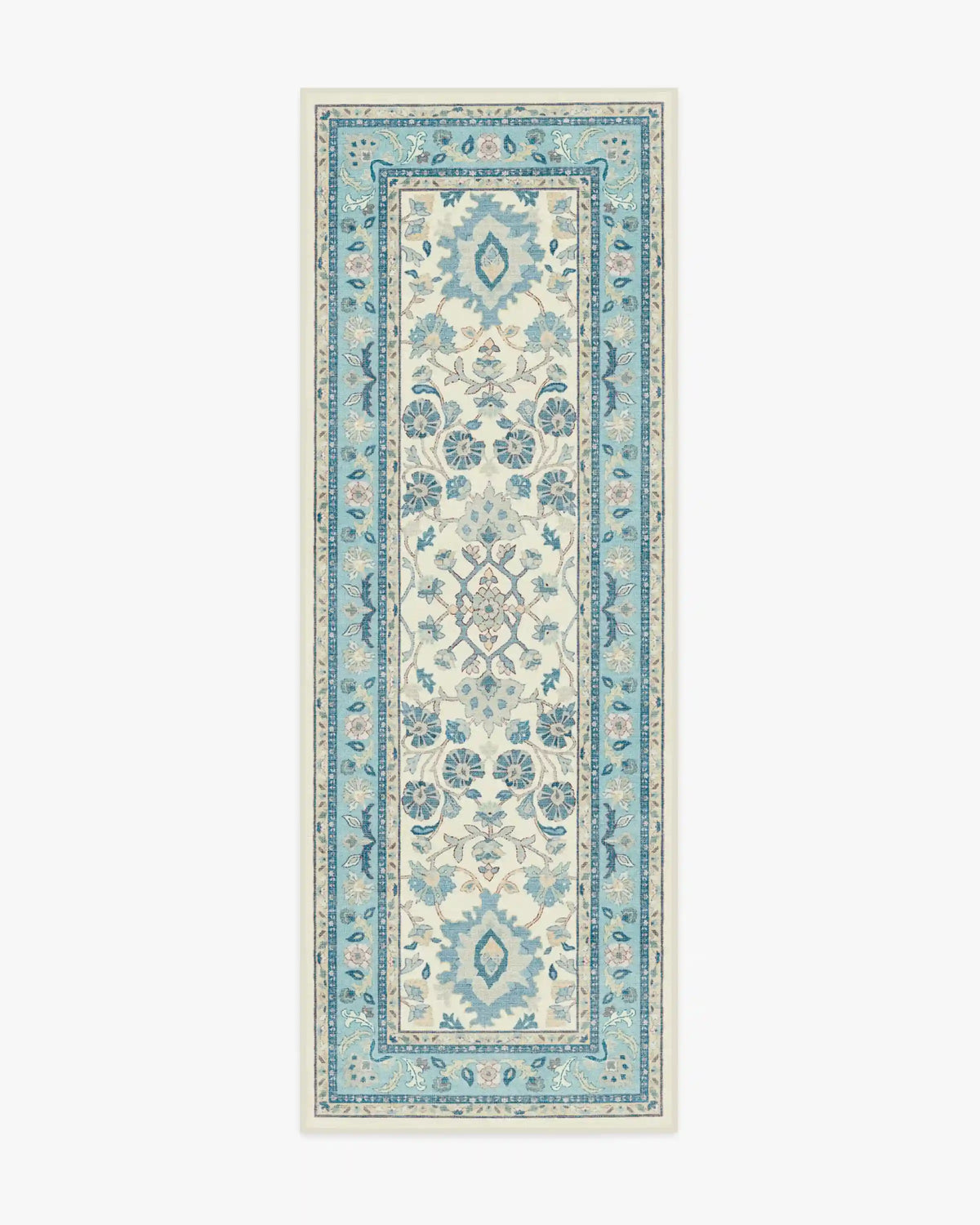 Calabria Cream & Light Blue Rug