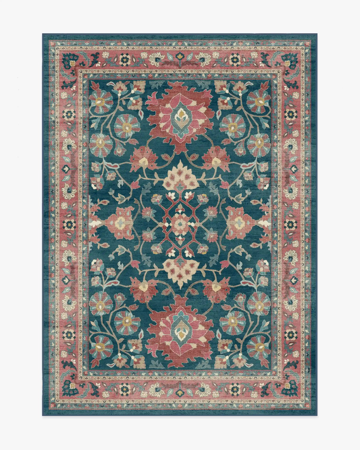 Calabria Navy & Cayenne Rug