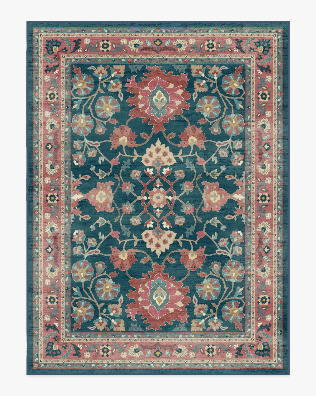 Calabria Navy & Cayenne Rug