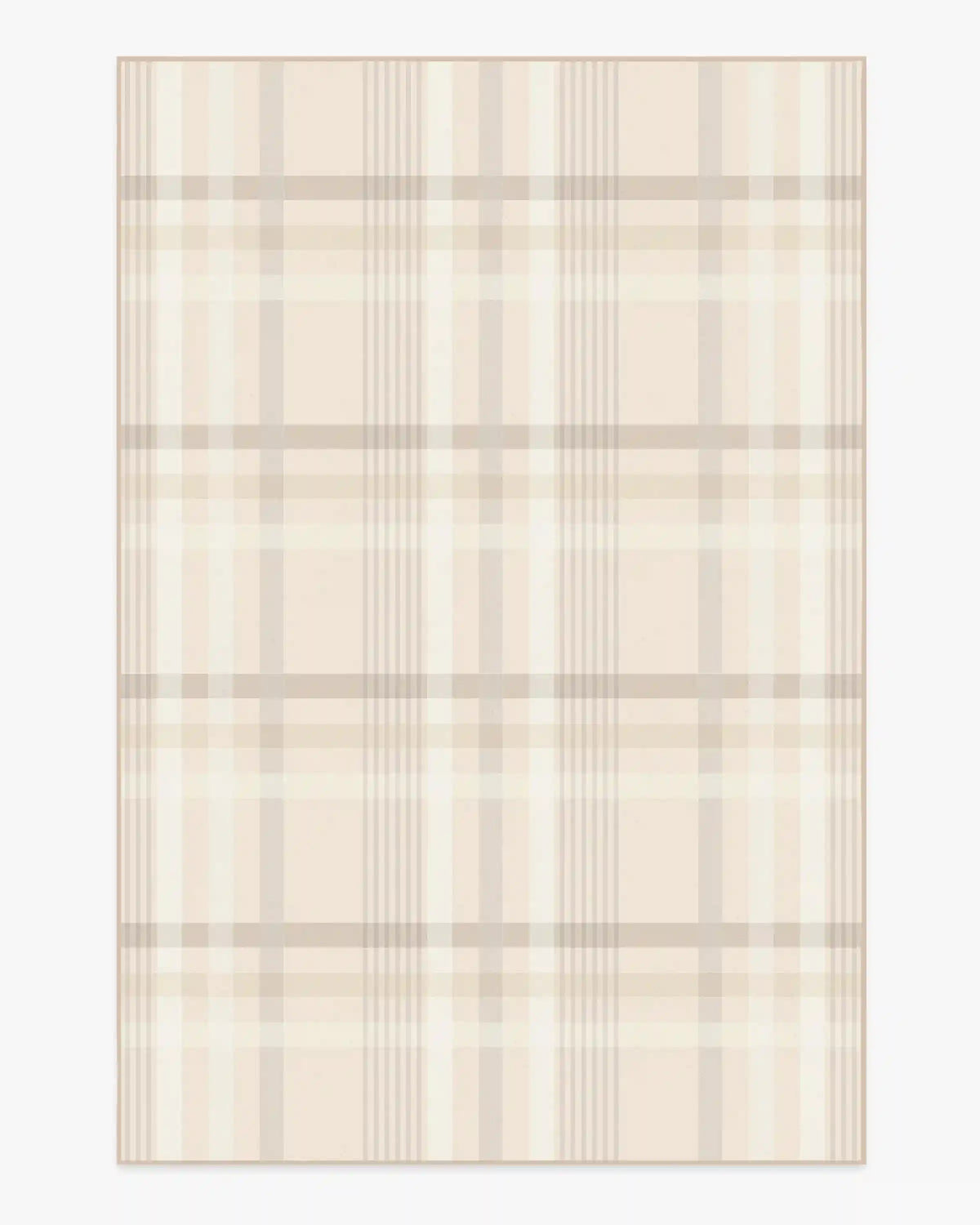 Charming Plaid Neutral Rug