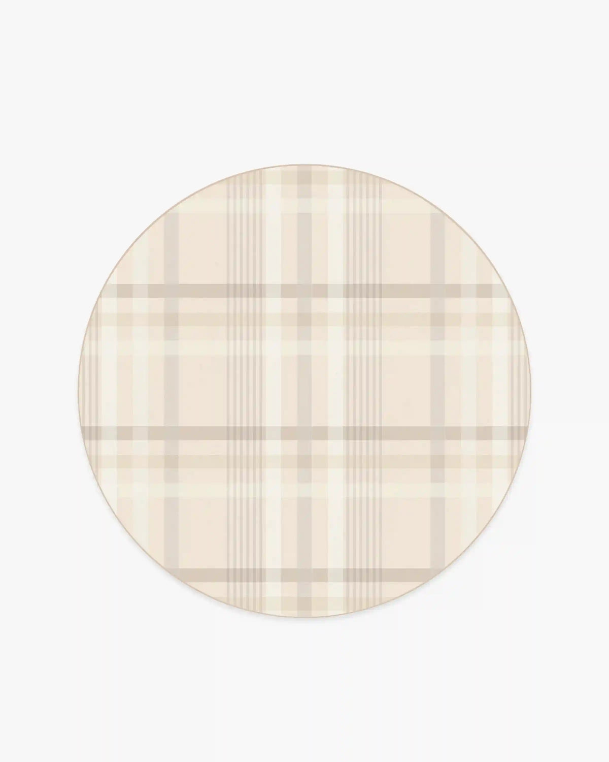 Charming Plaid Neutral Rug