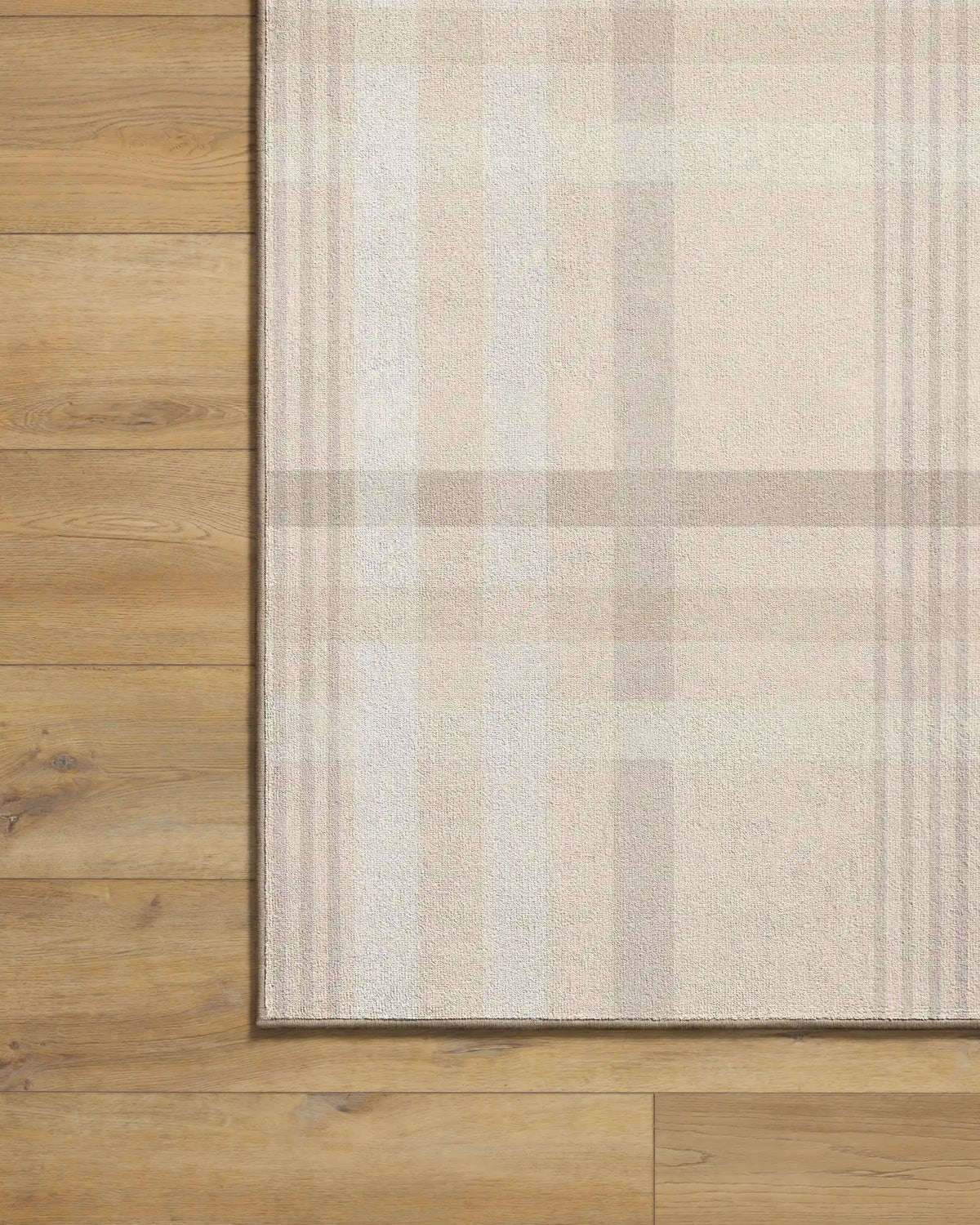 Charming Plaid Neutral Rug