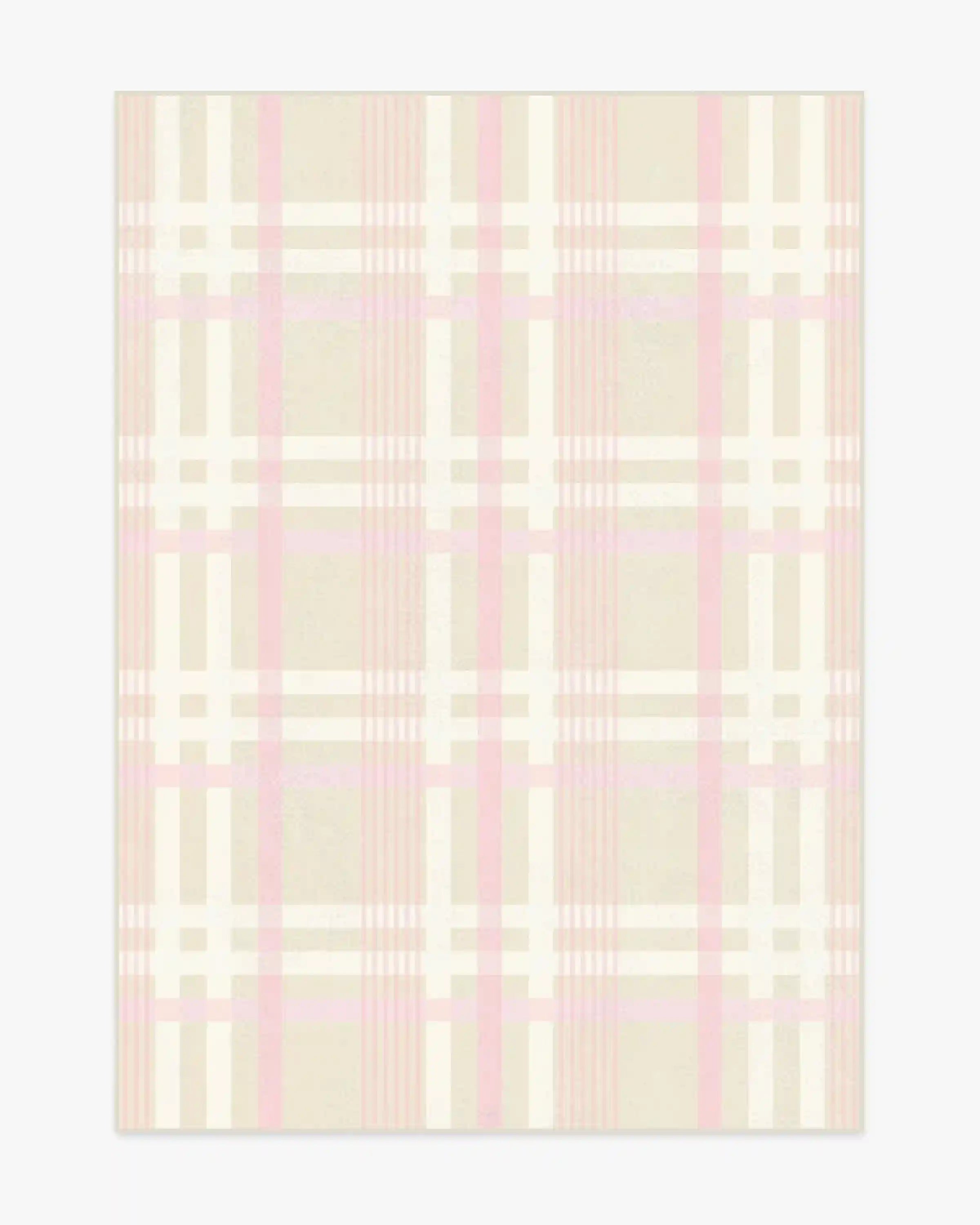 Charming Plaid Pink Rug