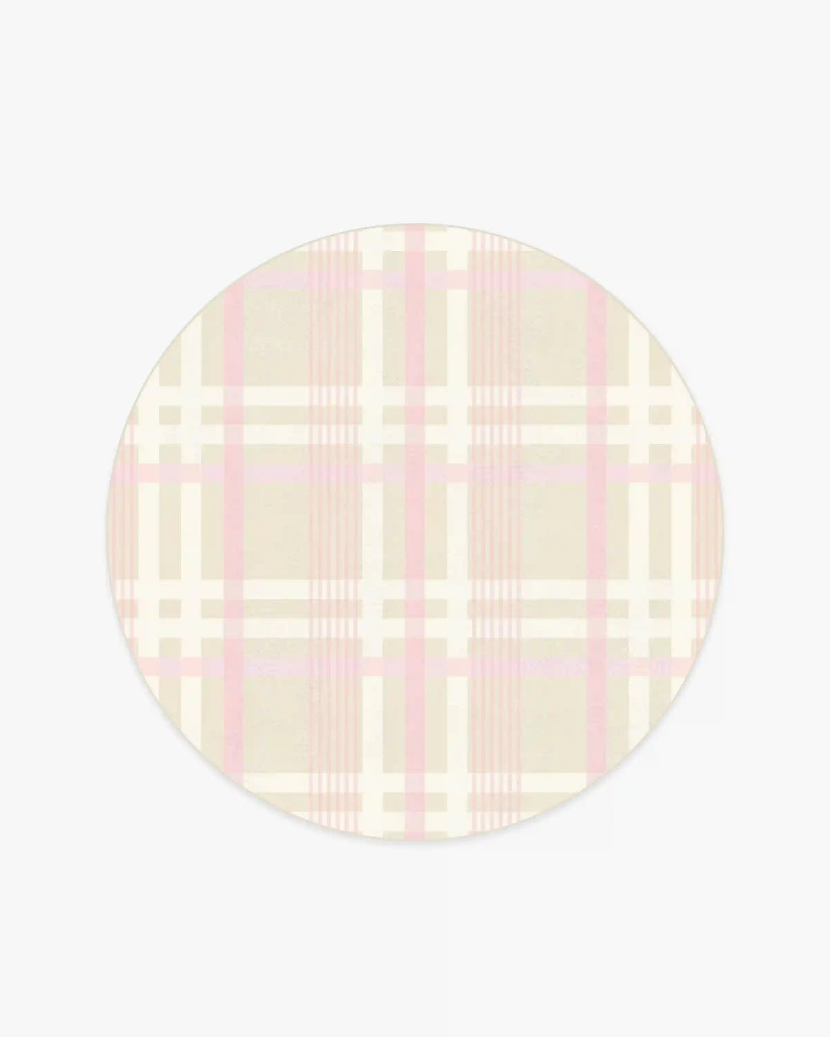 Charming Plaid Pink Rug