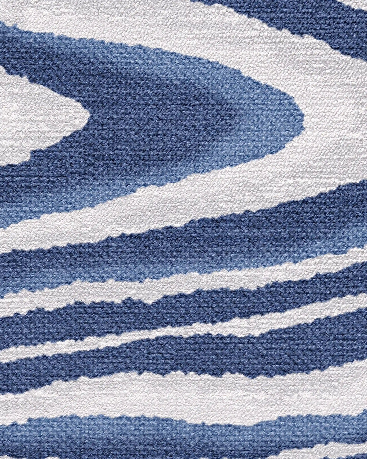 Chifa Wood Blue & Cream Rug by Humberto Leon