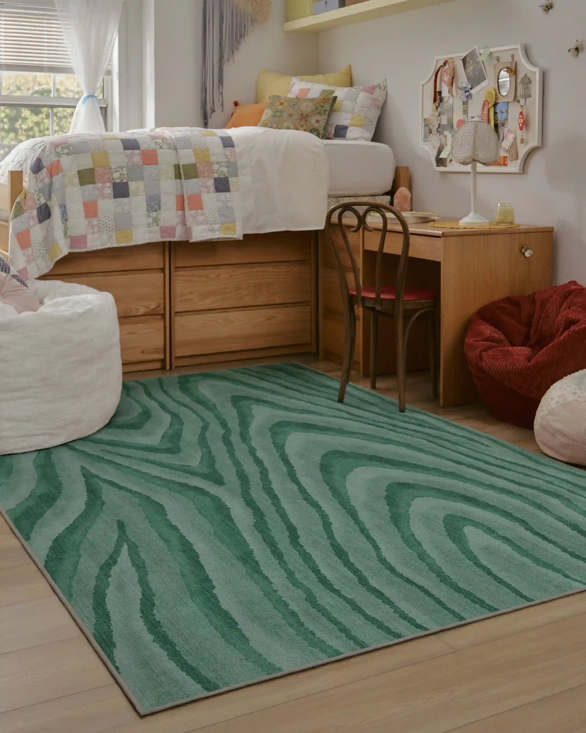 Chifa Wood Sage Rug by Humberto Leon