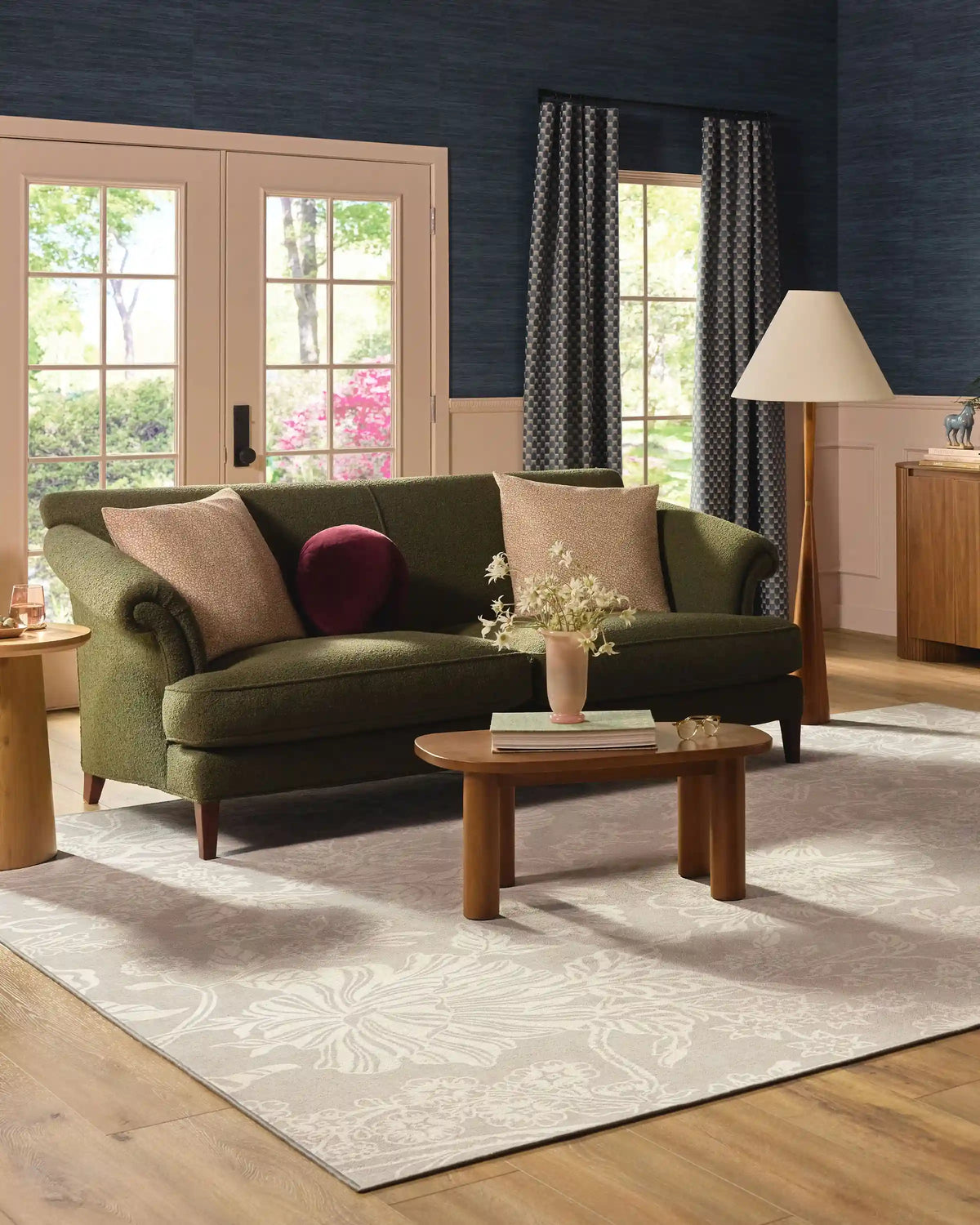 Christelle Silhouette Soft Grey Rug by Liberty
