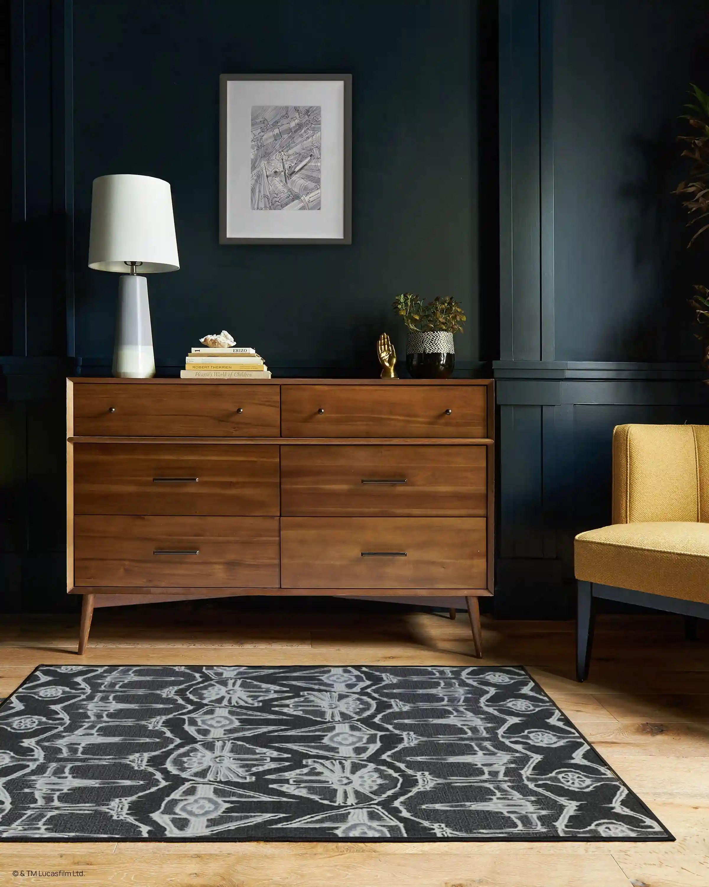 Corellian Ikat Black Rug