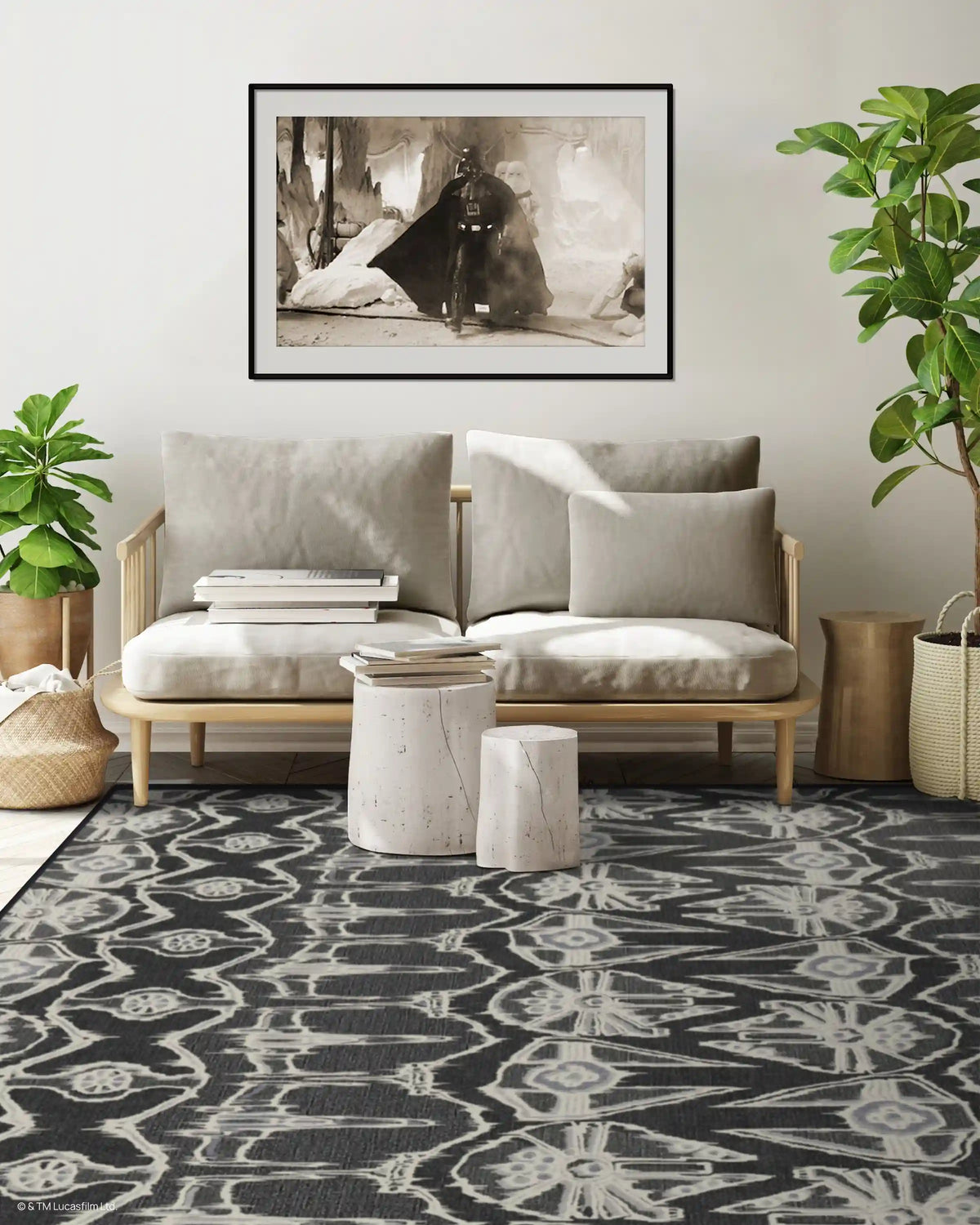 Corellian Ikat Black Rug