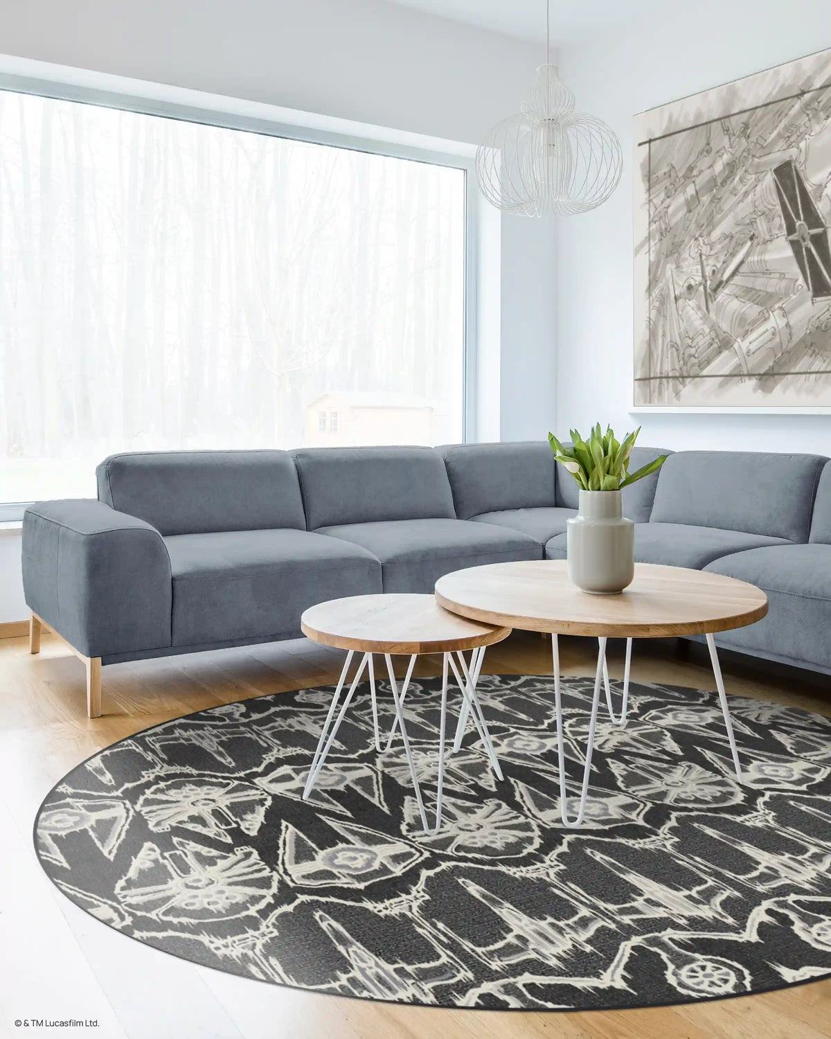 Corellian Ikat Black Rug
