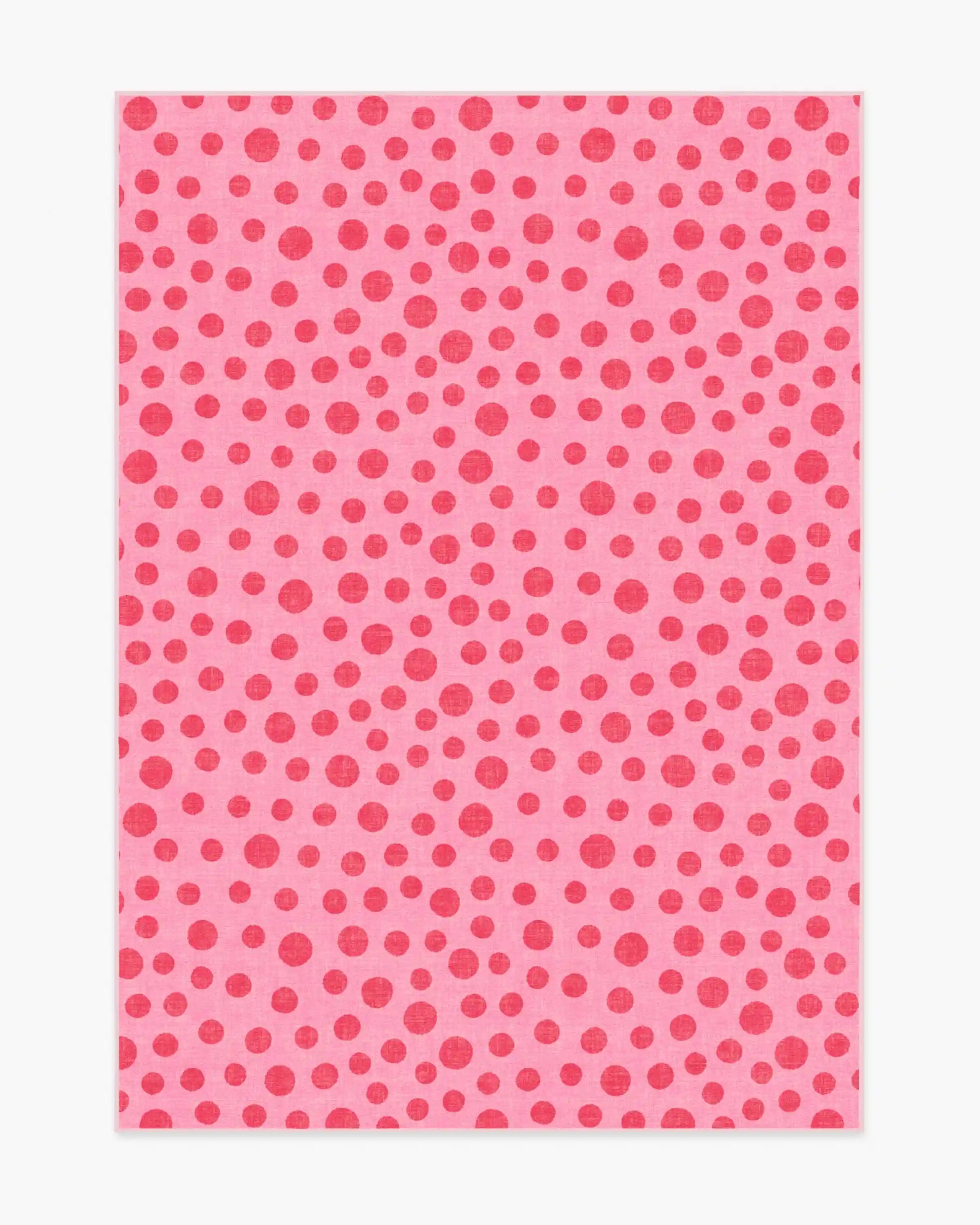 Dancing Dots Pink & Red Rug