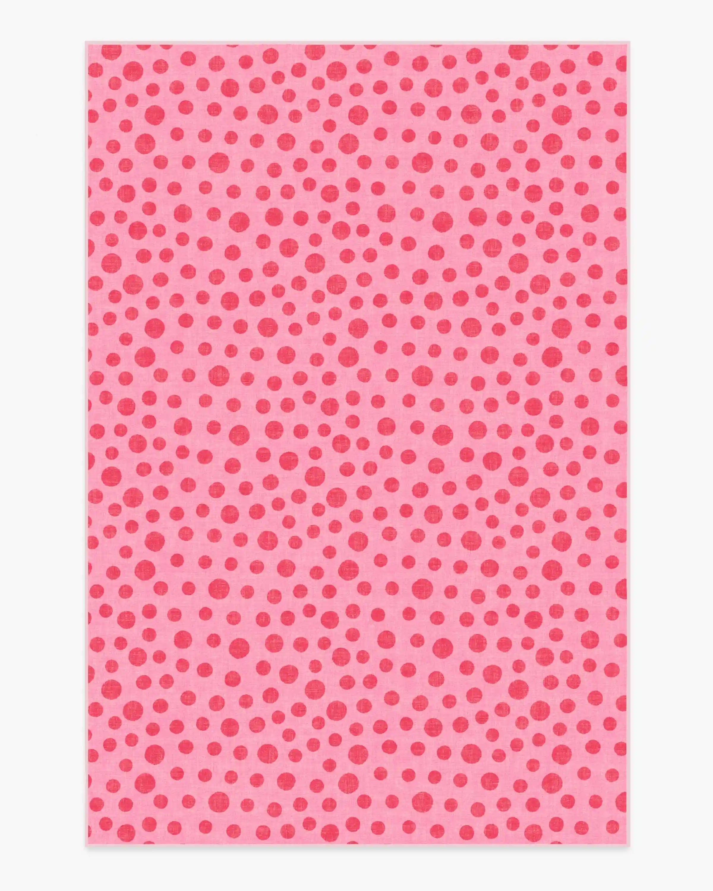 Dancing Dots Pink & Red Rug