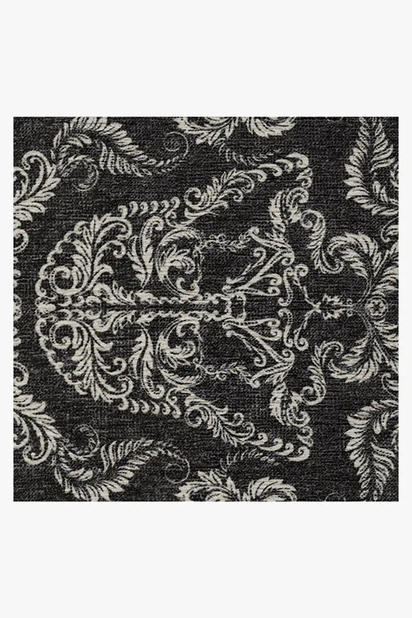 Dark Side Damask Charcoal Rug