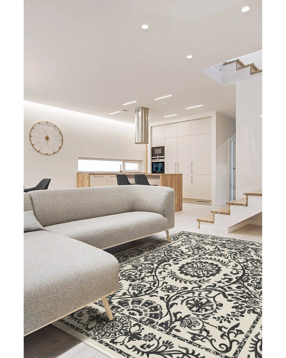 Delphina Black & White Rug