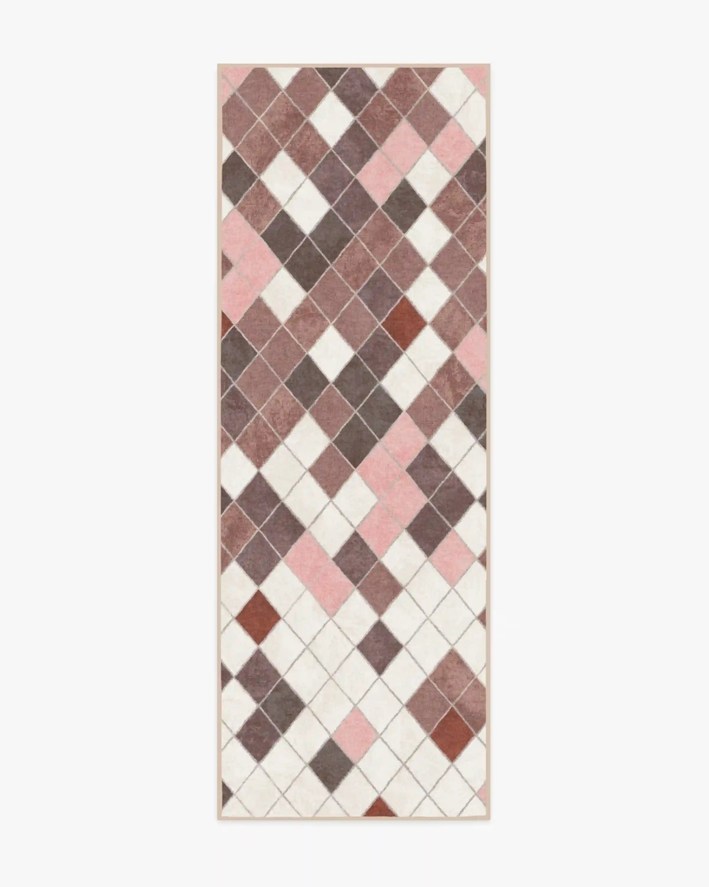 Diamond Mosaic Terracotta Rug