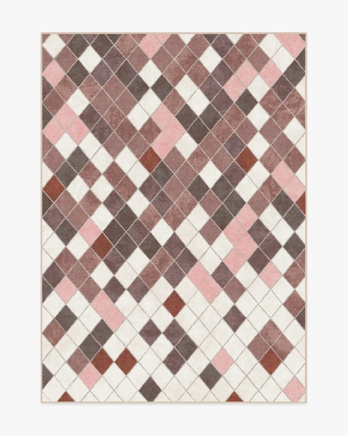 Diamond Mosaic Terracotta Rug
