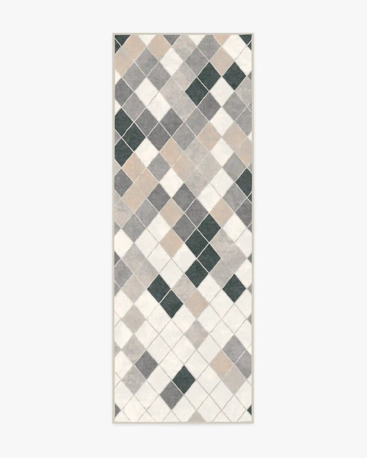 Diamond Mosaic Warm Grey Rug