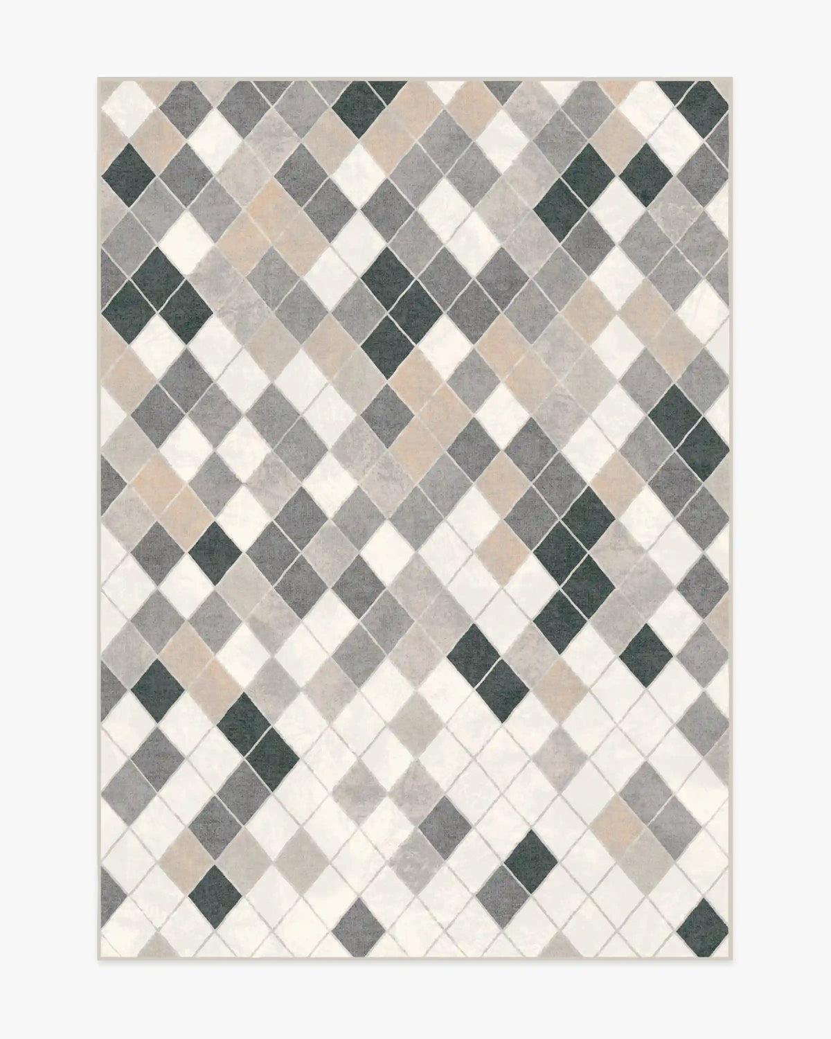 Diamond Mosaic Warm Grey Rug